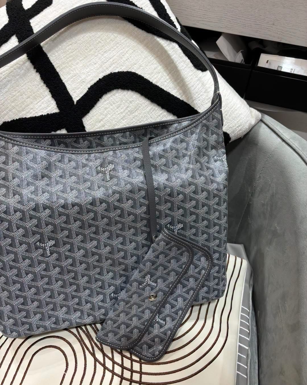 Goyard Boheme Hobo Grey  100%Authentic, 98%New  ✅電子收據✅pouch✅Dust bag