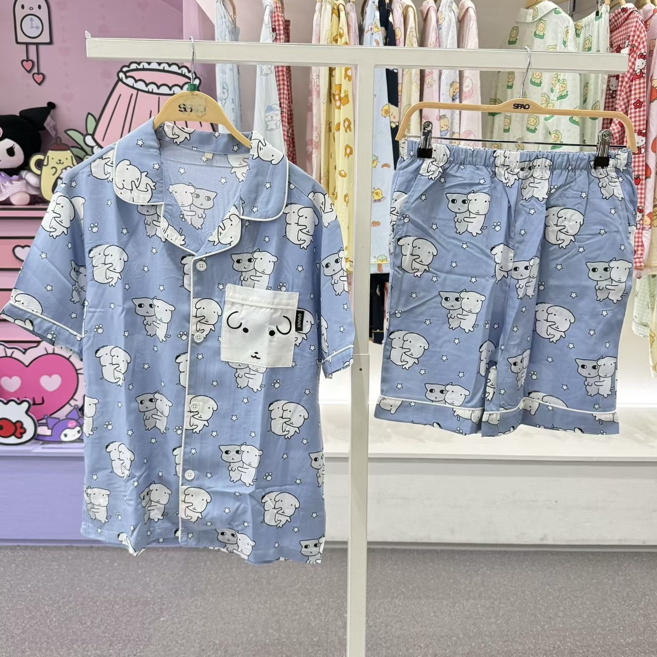 🇰🇷韓國SPAO x 抱抱狗短䄂睡衣套裝