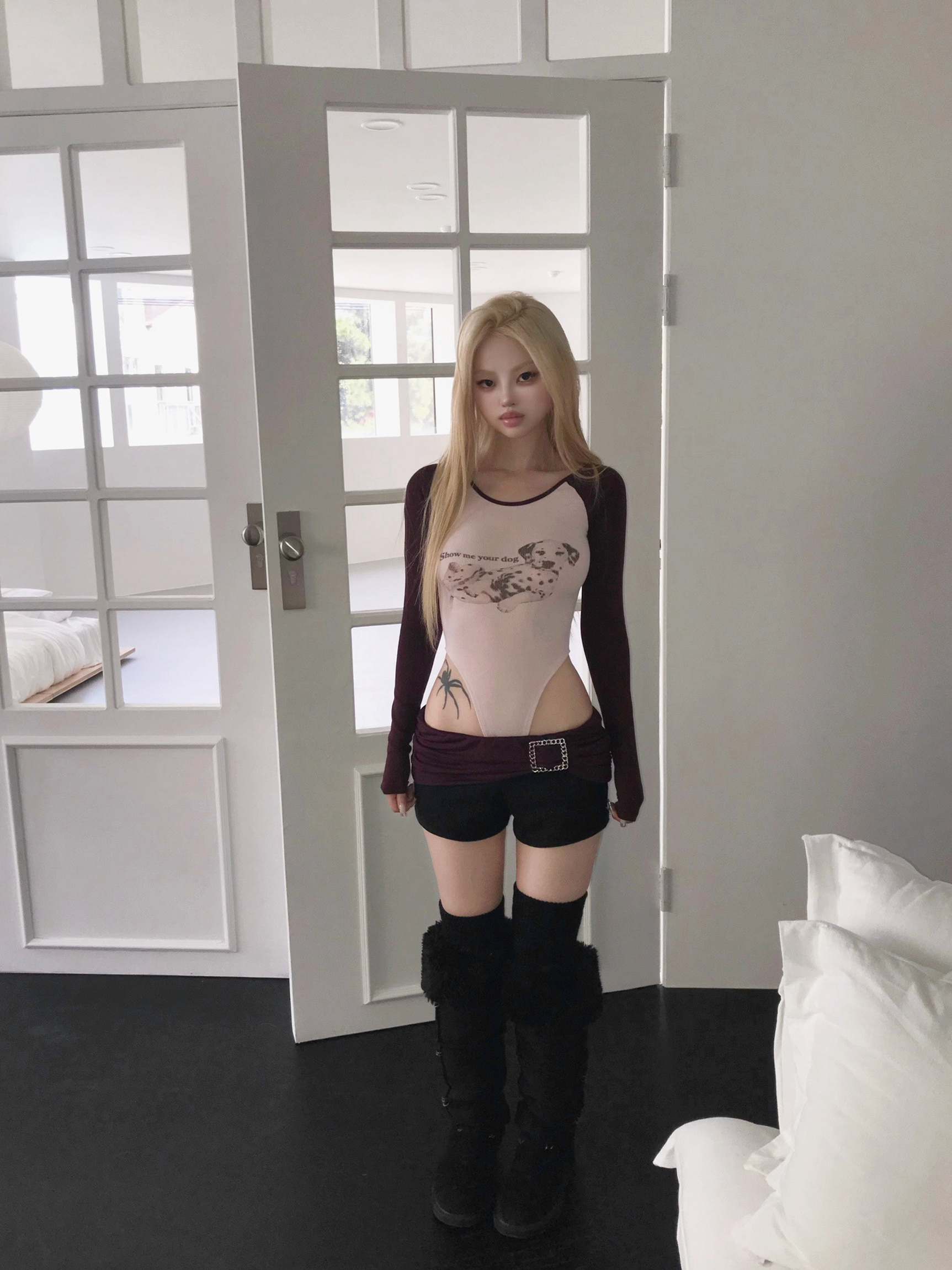 Graphic Raglan Bodysuit