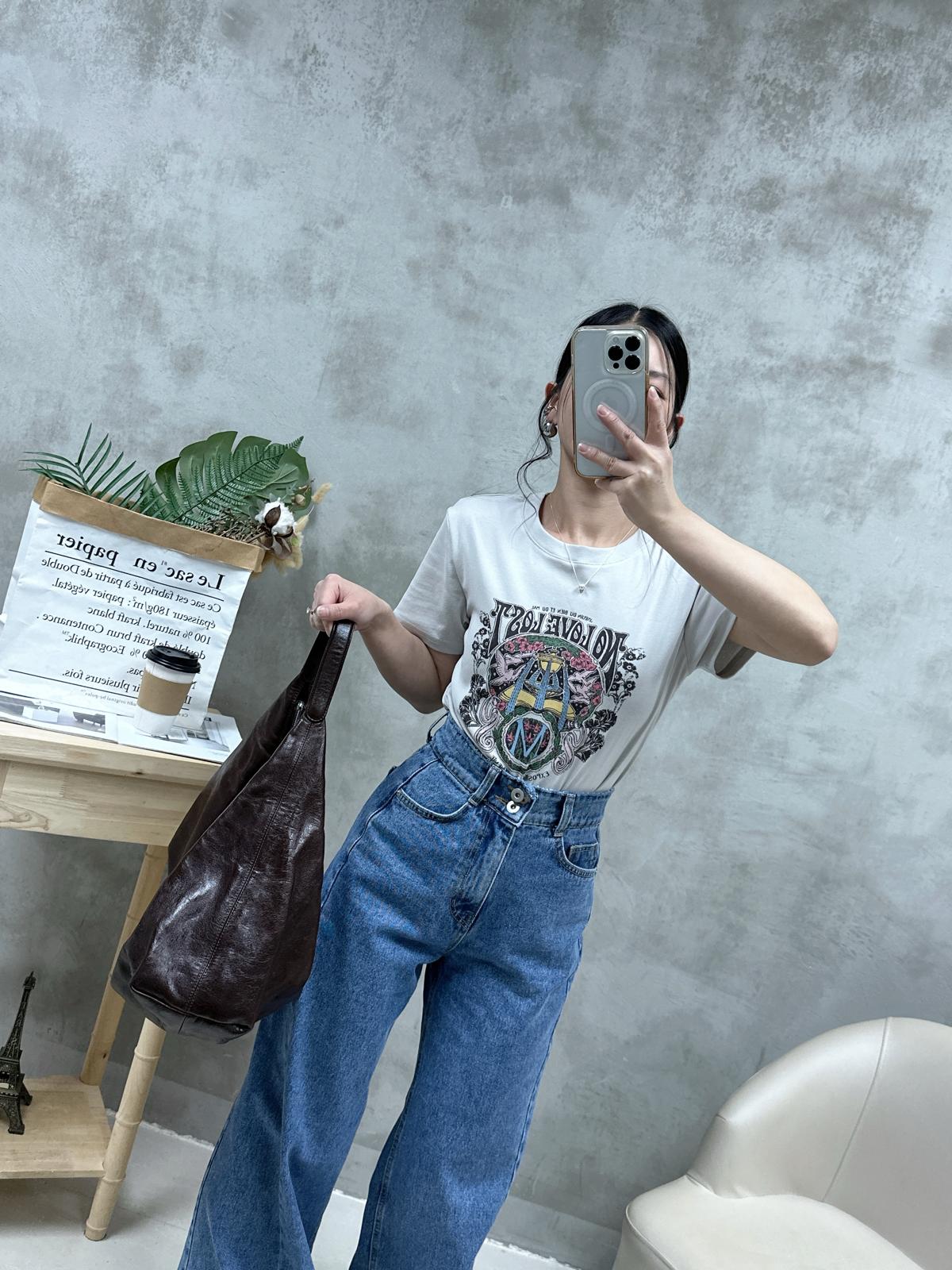 N07 復古花print Tee