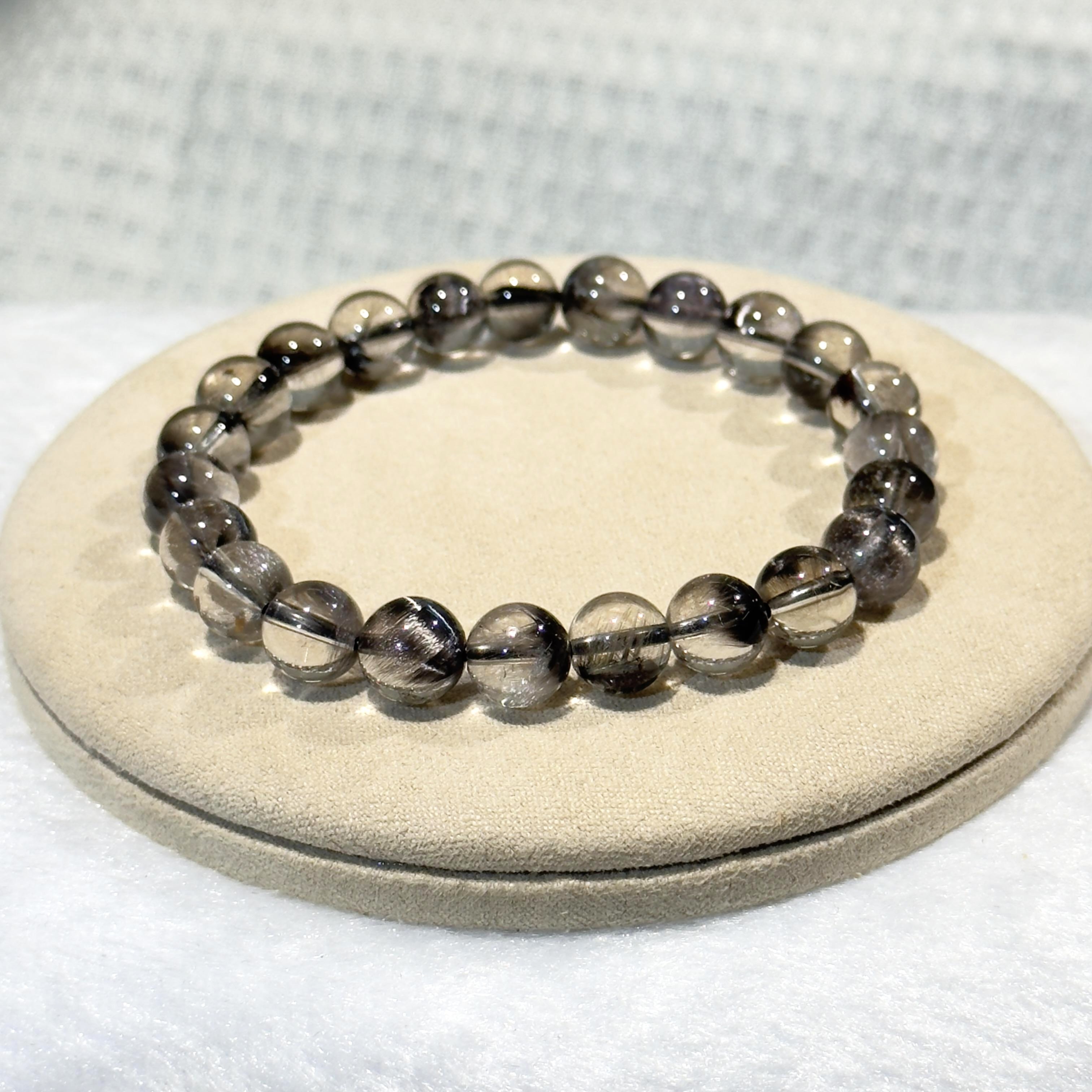 黑銀鈦手串 8.5mm+/- #CA0017