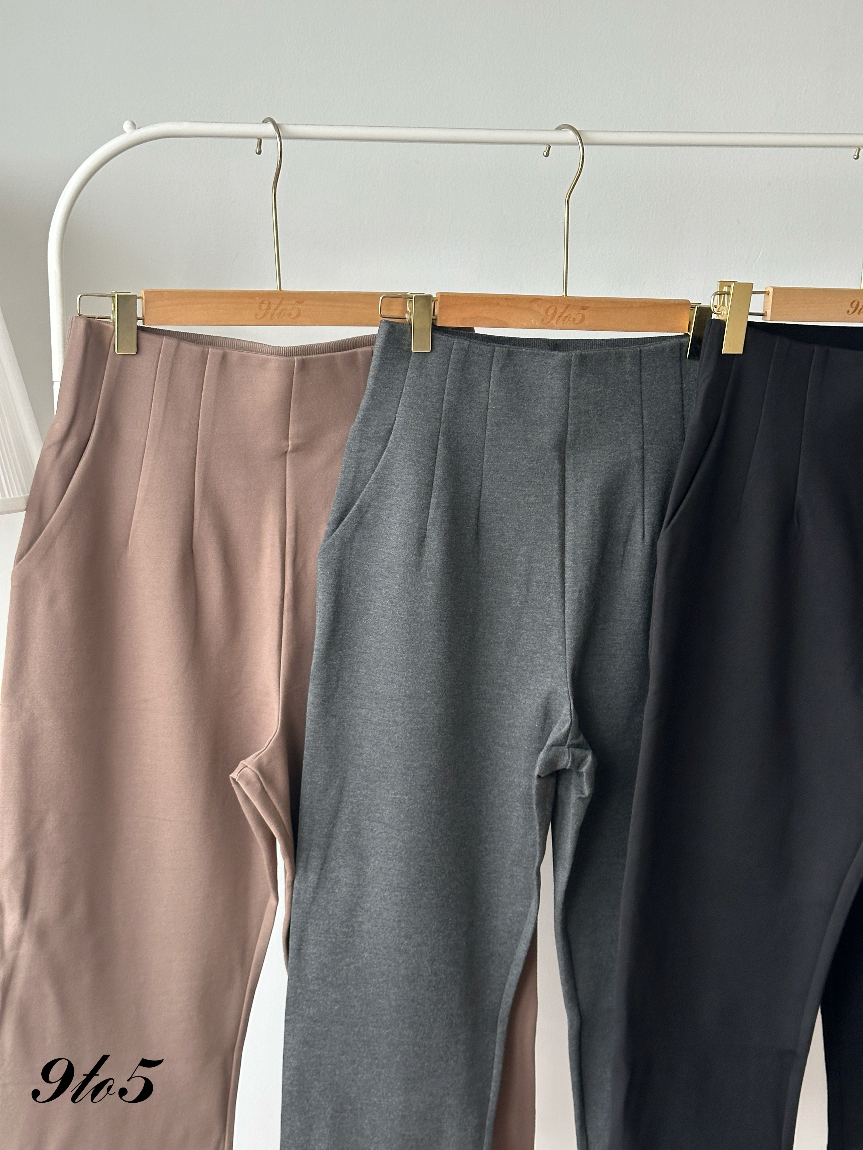 S1963 Cropped Straight Pants - 3 Colors 