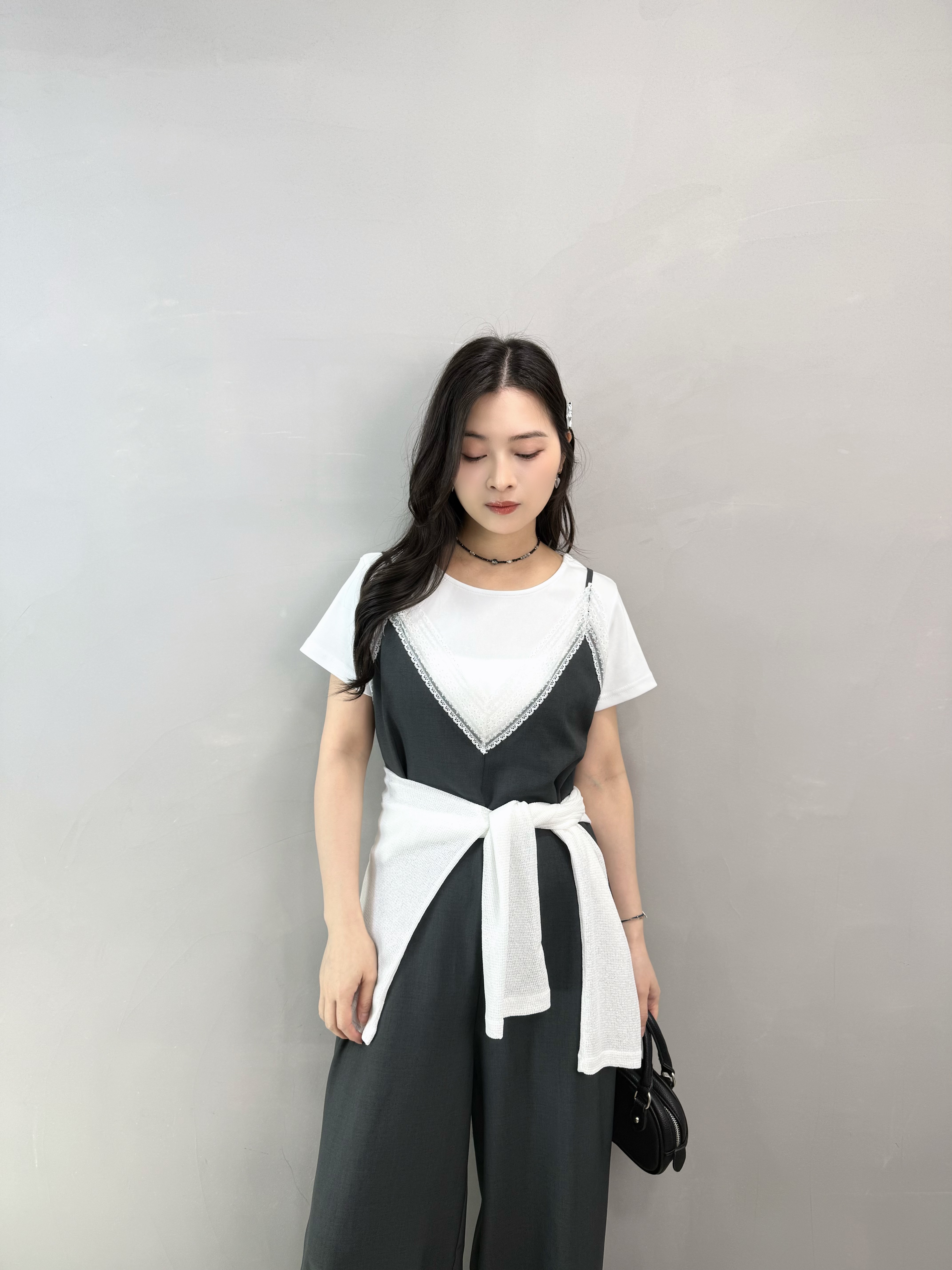 N68 吊帶V領Jumpsuit 