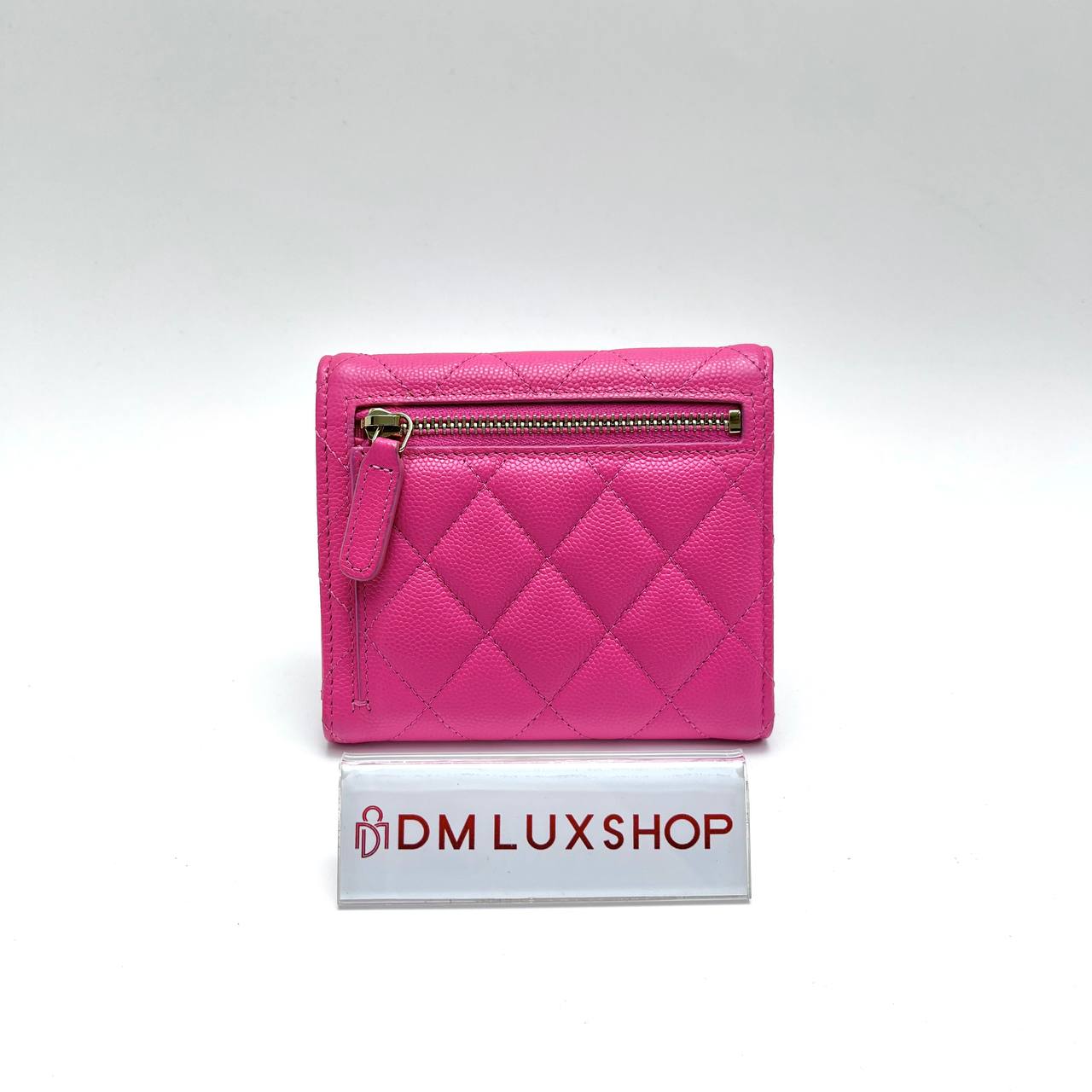 Chanel Pink Caviar Small Flap Wallet GHW 