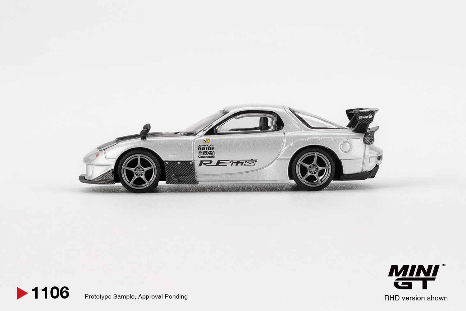 Mini GT 1/64 Mazda RX-7 RE-Amemiya Silver Metallic - MGT01106-BL