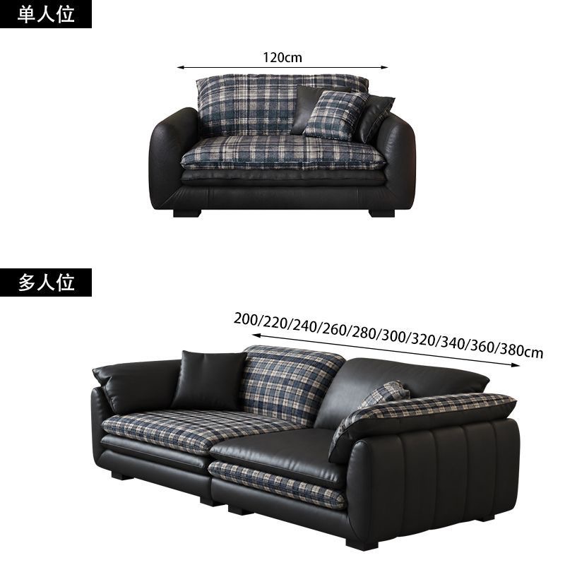 真皮梳化 直排沙發 sofa 皮布雙面靠墊 適合各戶型皮藝梳化 皮沙發