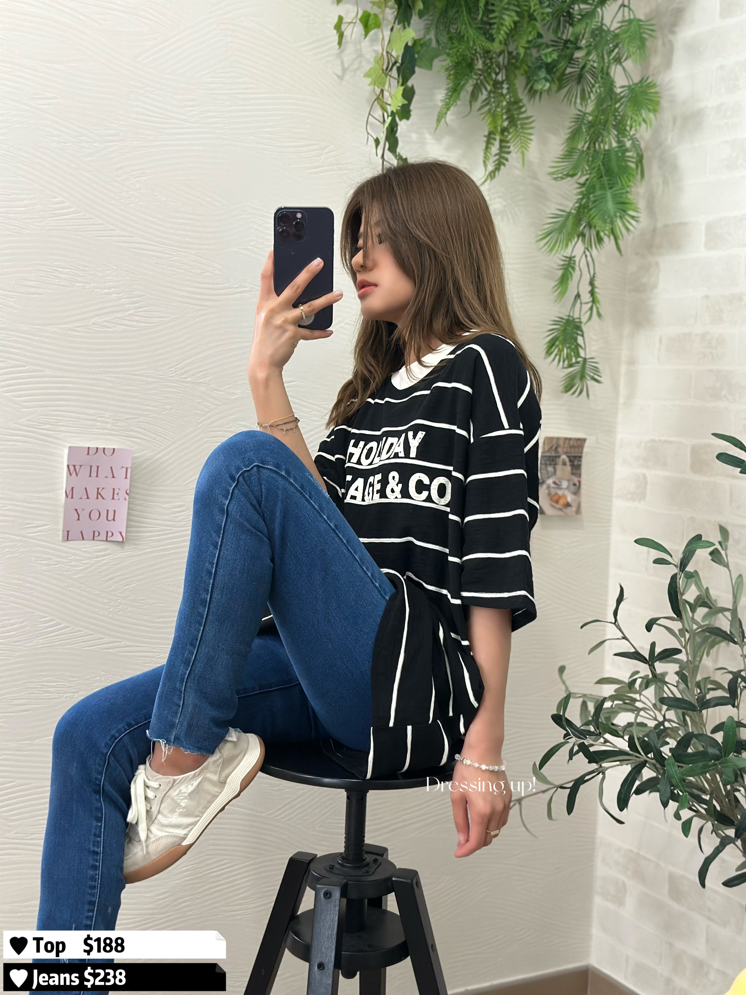 𝐇𝐨𝐥𝐢𝐝𝐚𝐲 𝐯𝐢𝐧𝐭𝐚𝐠𝐞｜條紋軟棉上衣