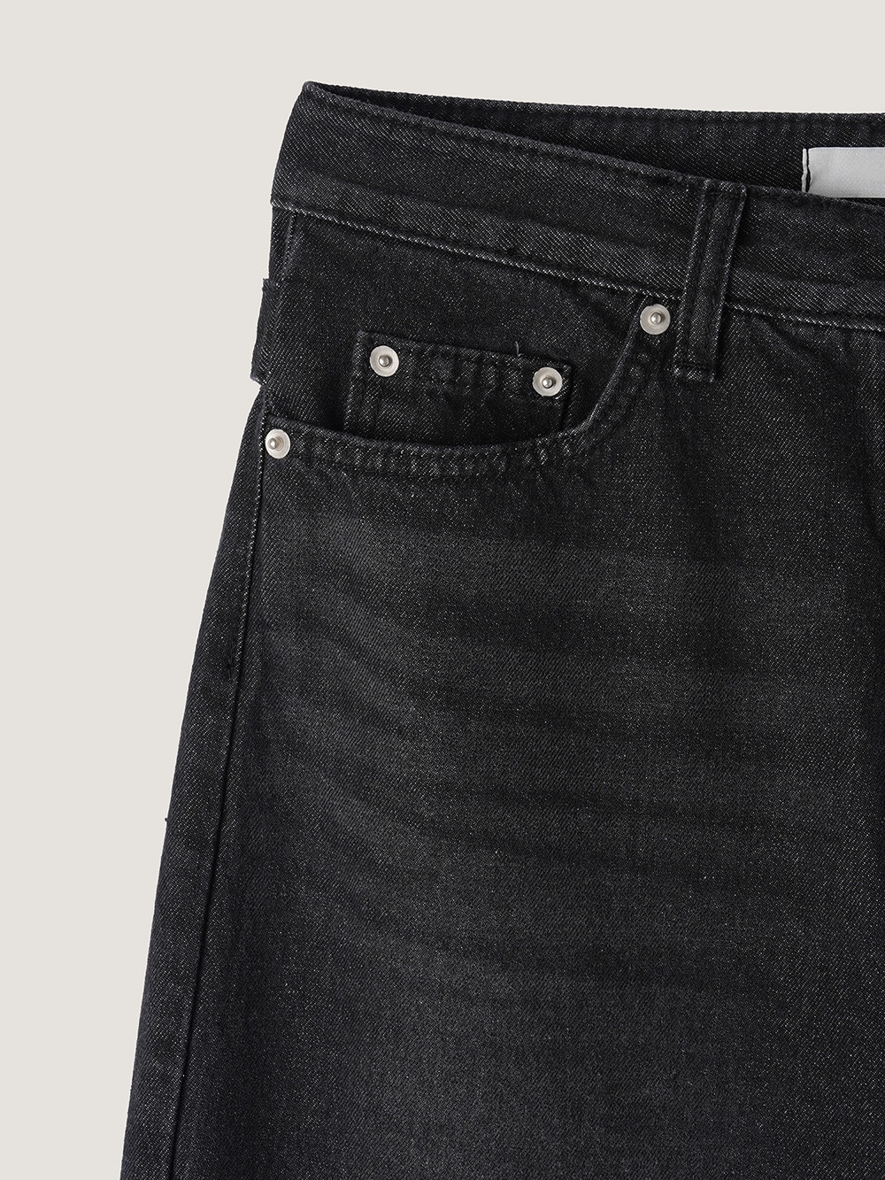 Back Buckle Wide Denim Pants