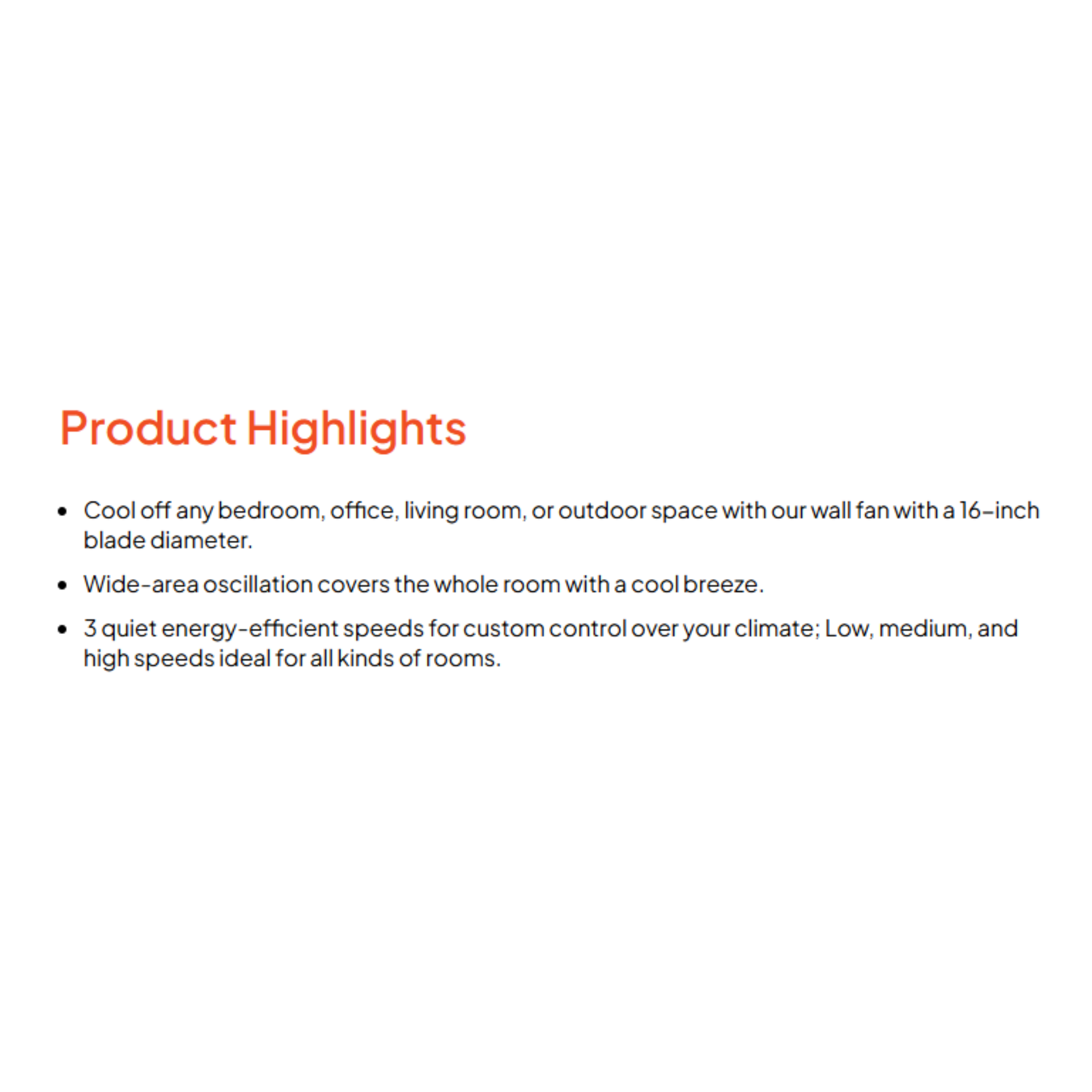 Russell Taylors 16" Wall Fan (WF1)