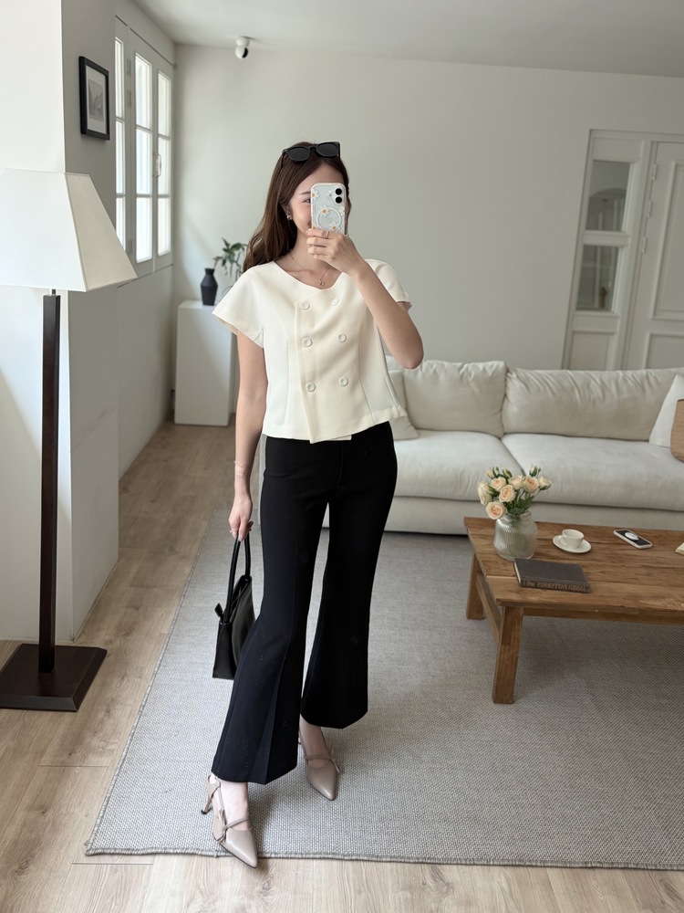 Pull-On Stretch Pants (Black)