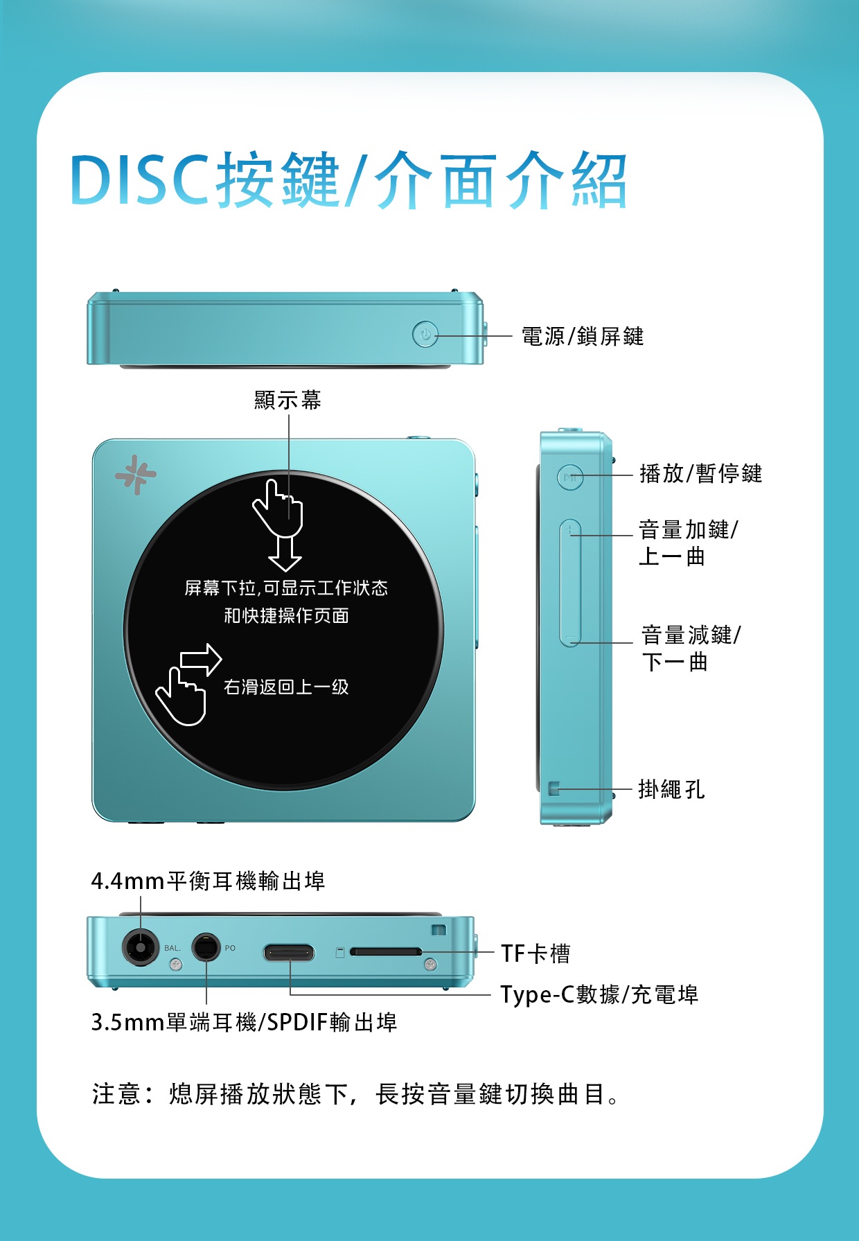 長得像個CD機 ~ FiiO SNOWSKY DISC  (便攜高清音訊播放機)