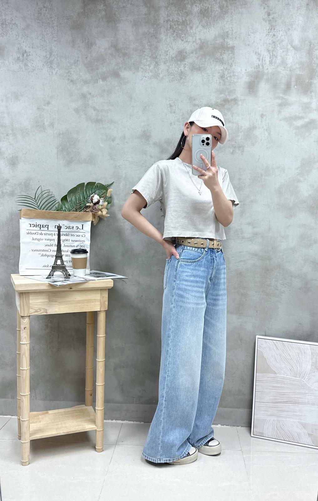 石磨爛洗水棉短Tee