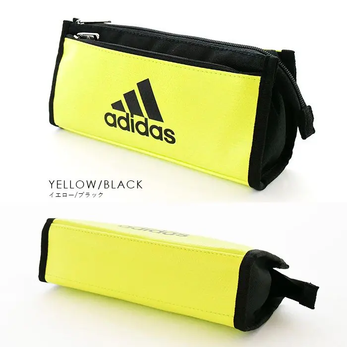 現貨🌸日本直送 | adidas日本版軟質雙層鉛筆袋/文具袋/收納包 （黃）