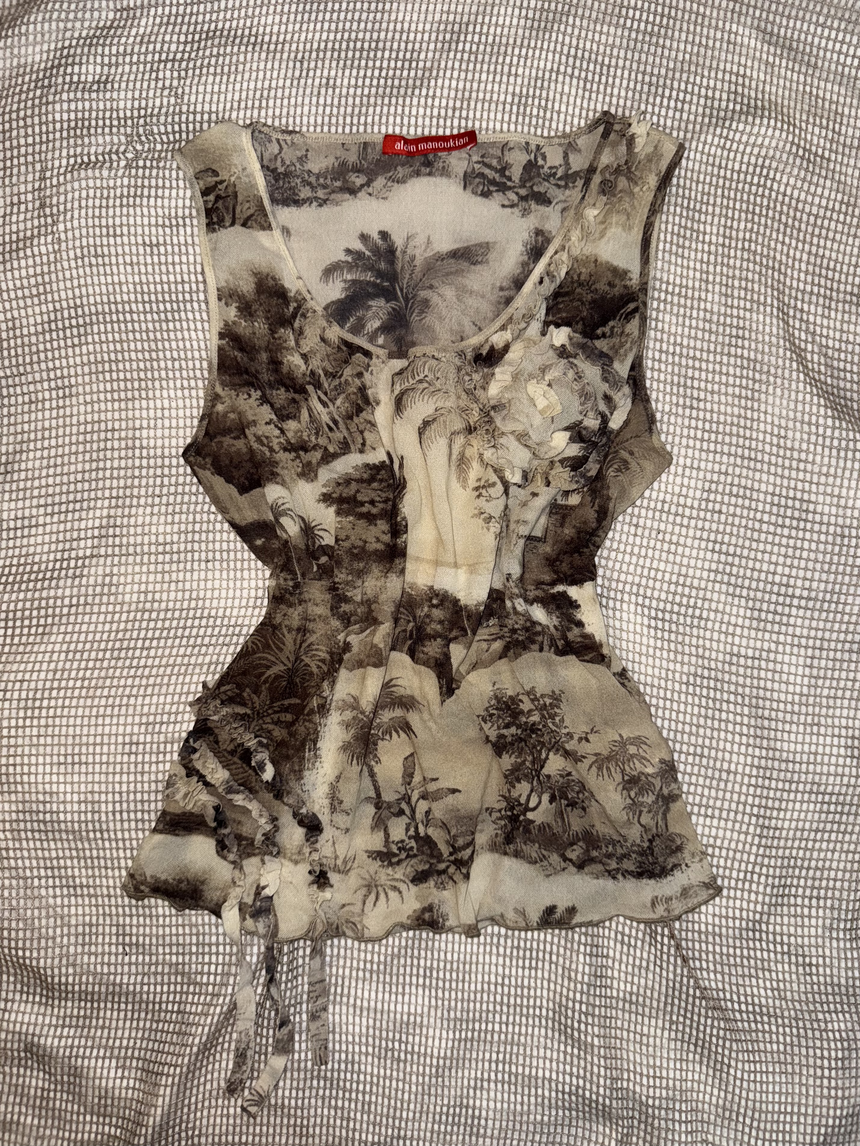 Dirty Sepia Forest Scene Vest