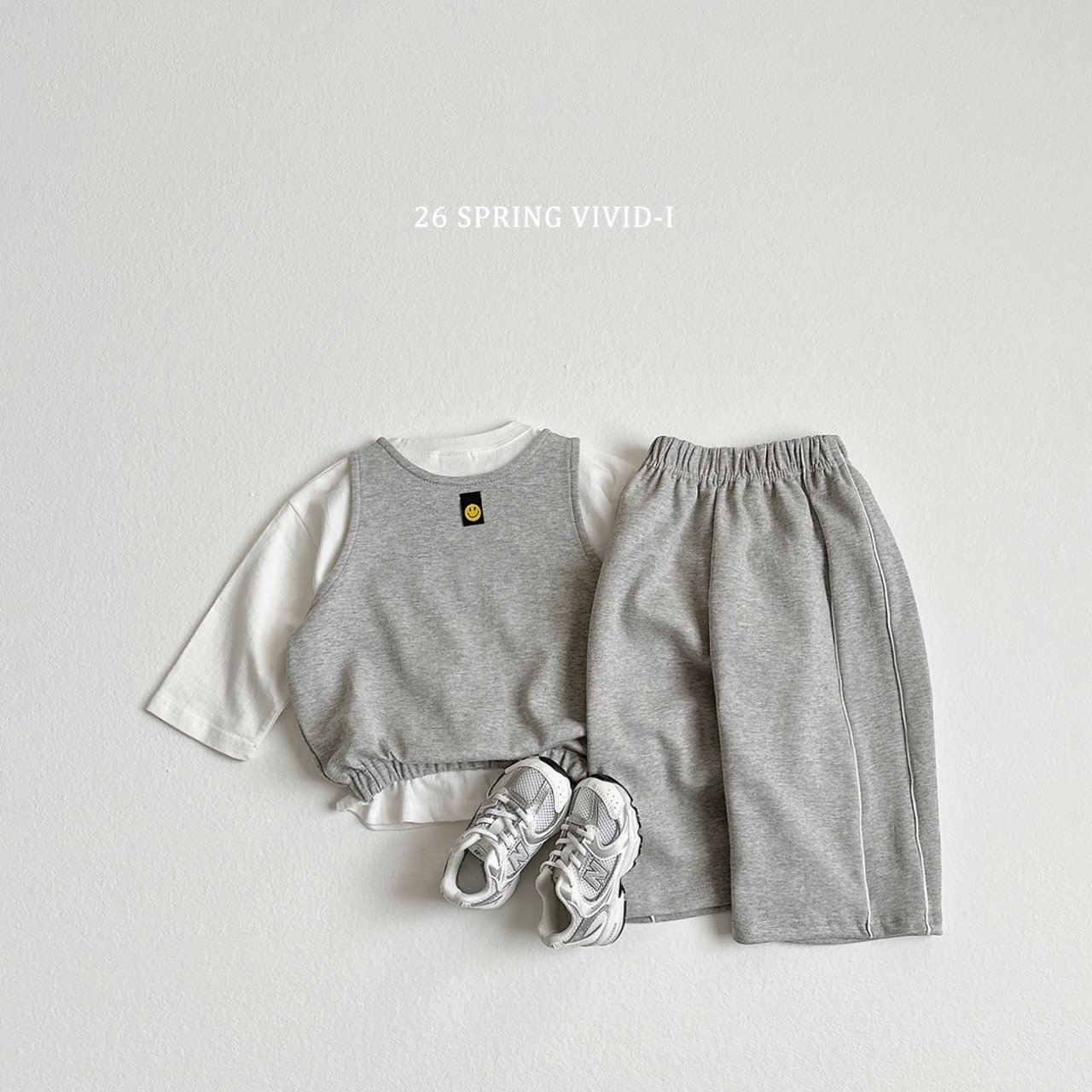 🌸預訂 韓國直送🌸🇰🇷VIVIDI三色兩線條寬鬆闊腳運動褲