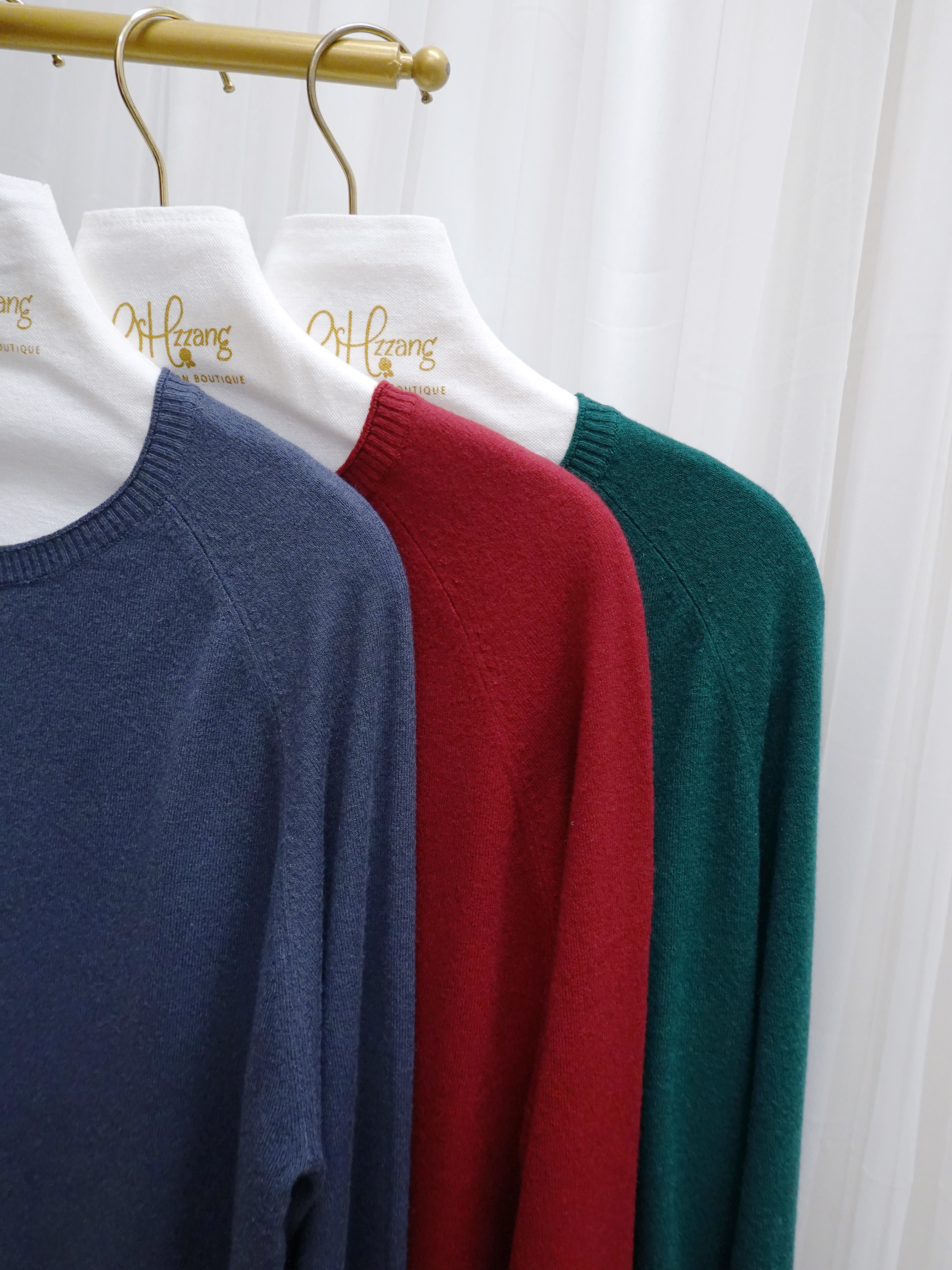 TOP18_12A  入膊圓領羊絨羊毛TOP (5色)