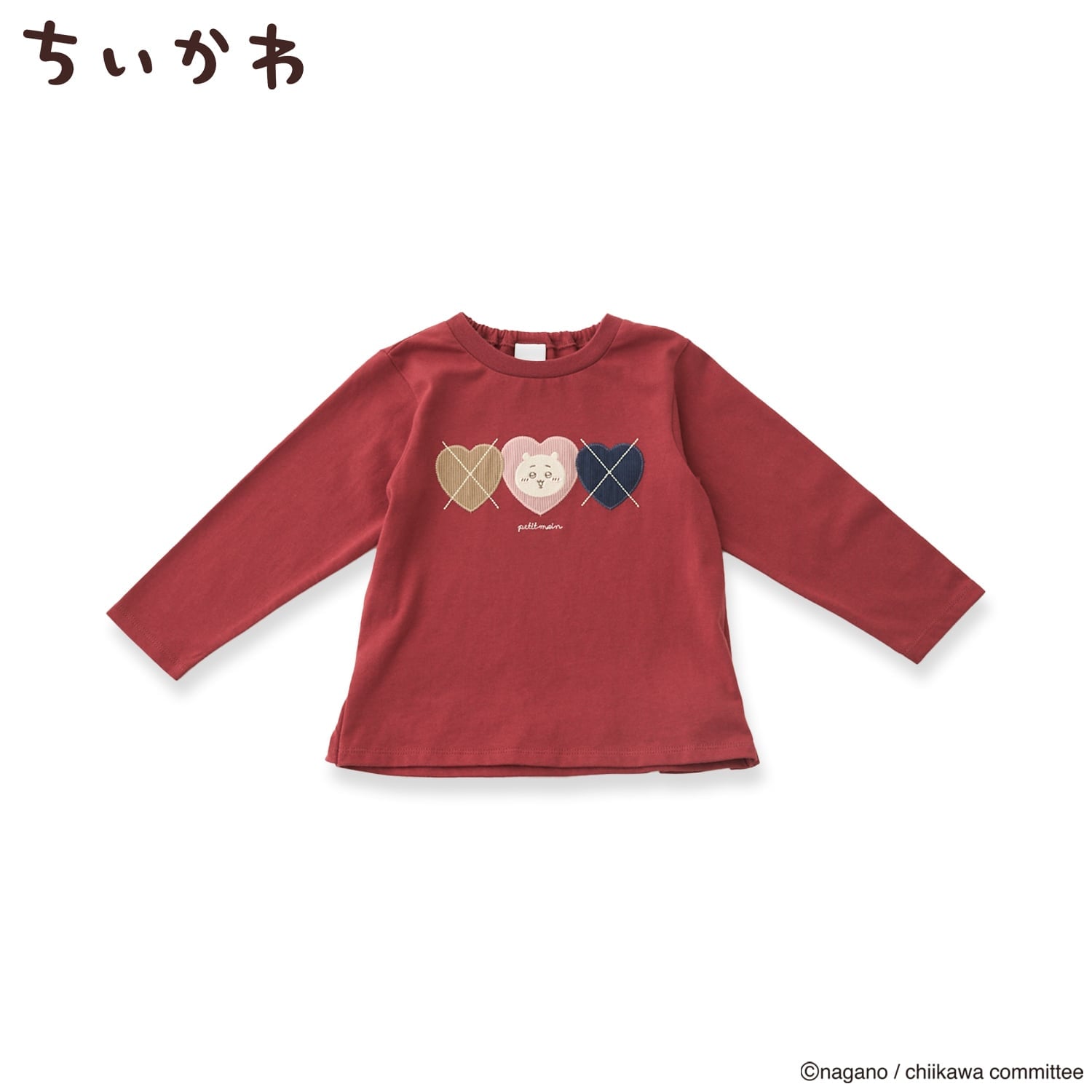 🆕【⭐訂購⭐】日本直送 🇯🇵🌀#Chiikawa 刺繡圖案 菱形格紋 長袖Tee［4款選］🌀 [ELIA-0092][261013]