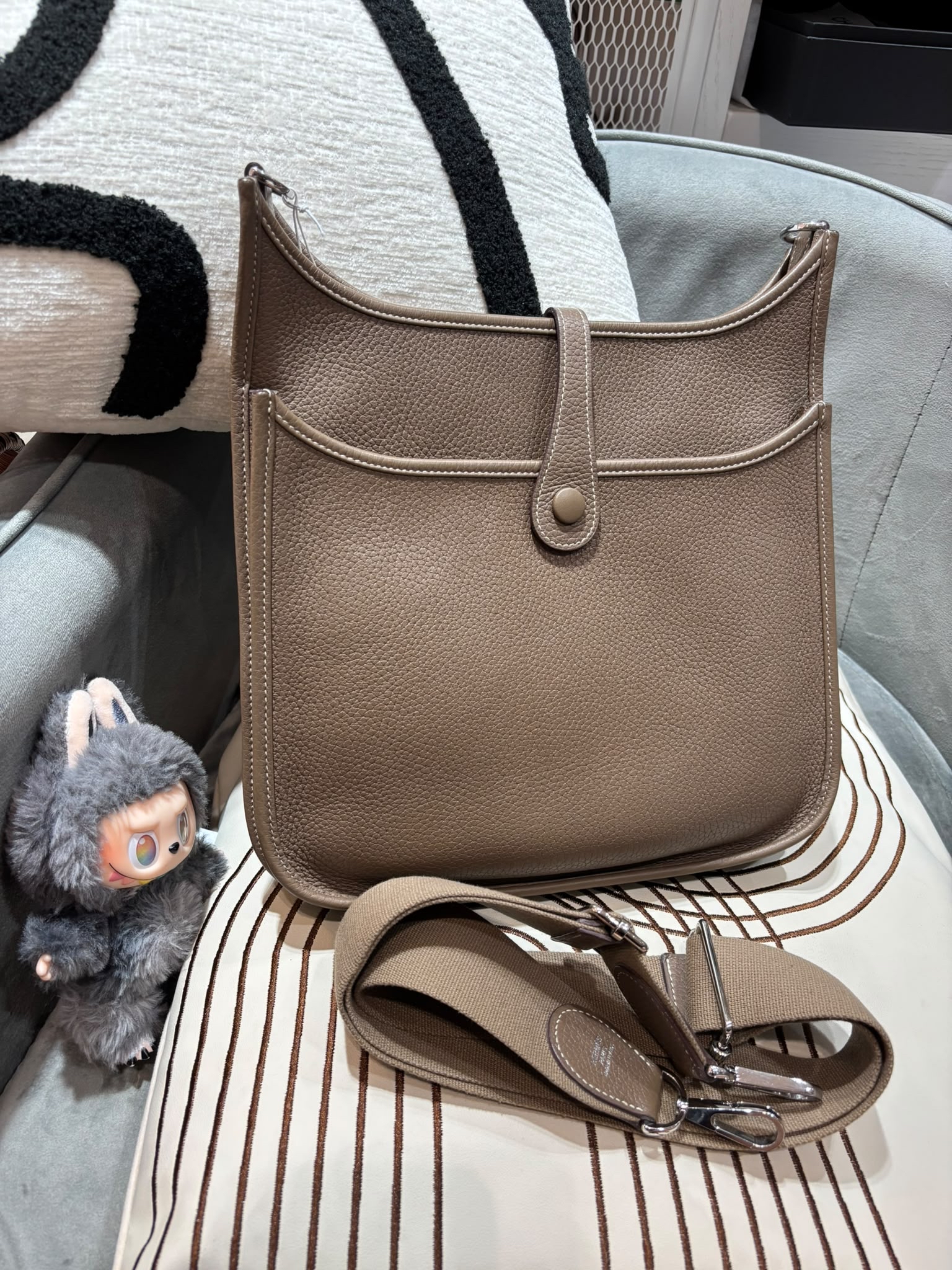 Hermes Evelyne 29 大象灰銀扣 Stamp D 100%Authentic, 98%New ✅Dust bag