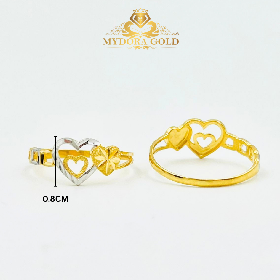 MYDORA Cincin Stamping Tri-Love l EMAS 916/22K