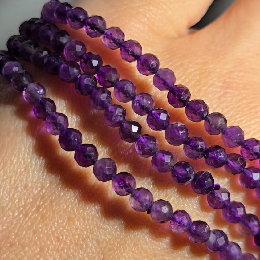 Dream amethyst faceted bead bracelets - AM116