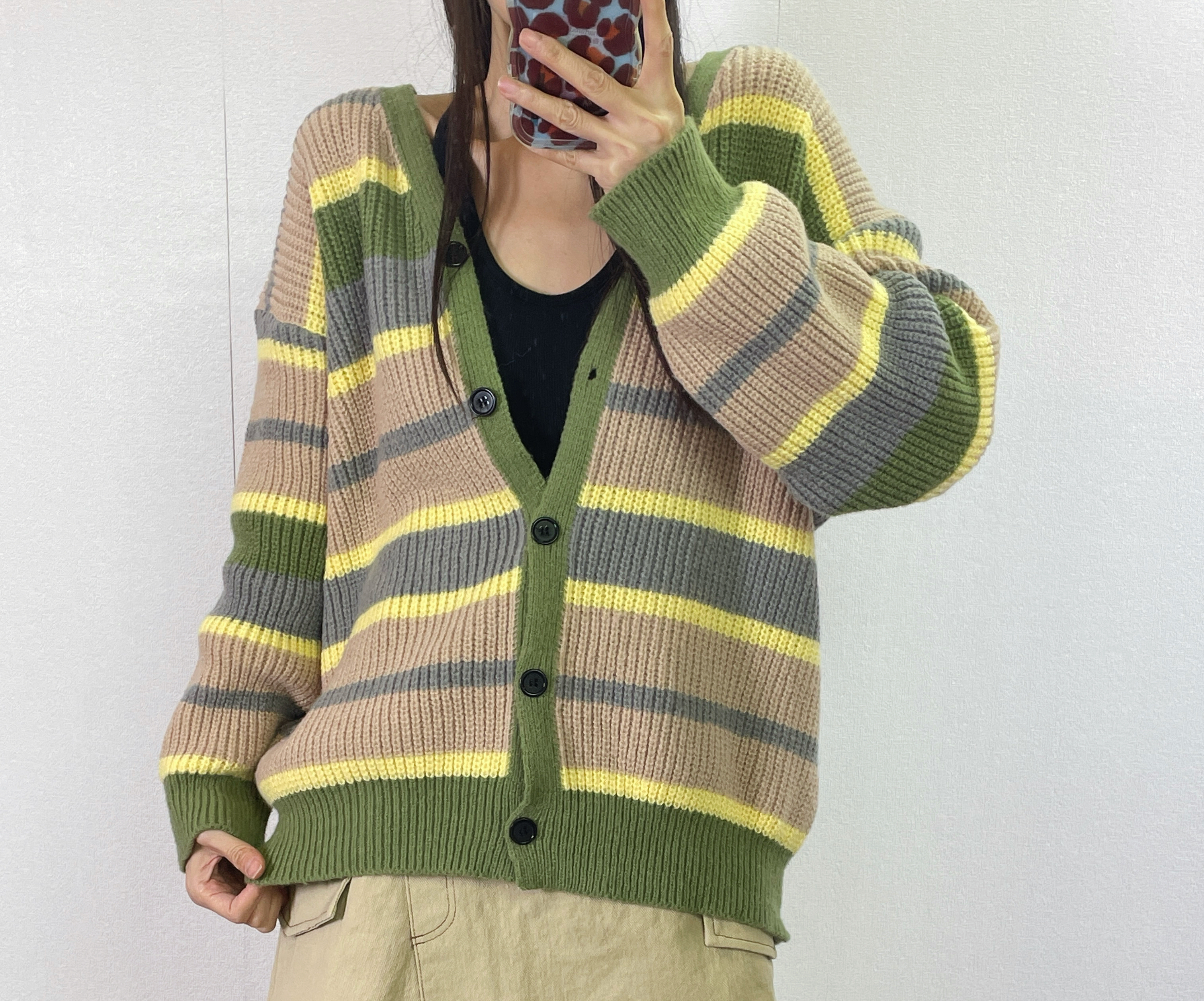 K5520 間色線料針織外套