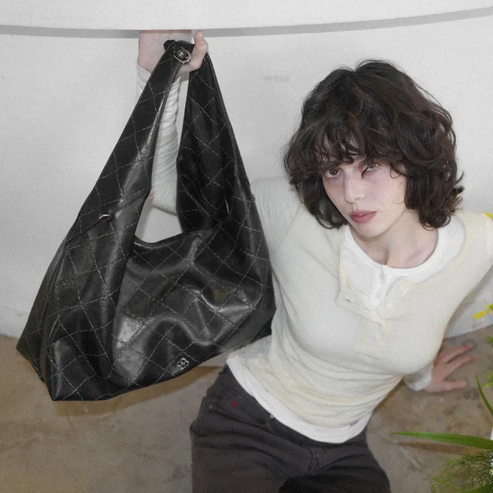 [HEEARI] Margot Leather Qualting Shoulder Bag (3種)