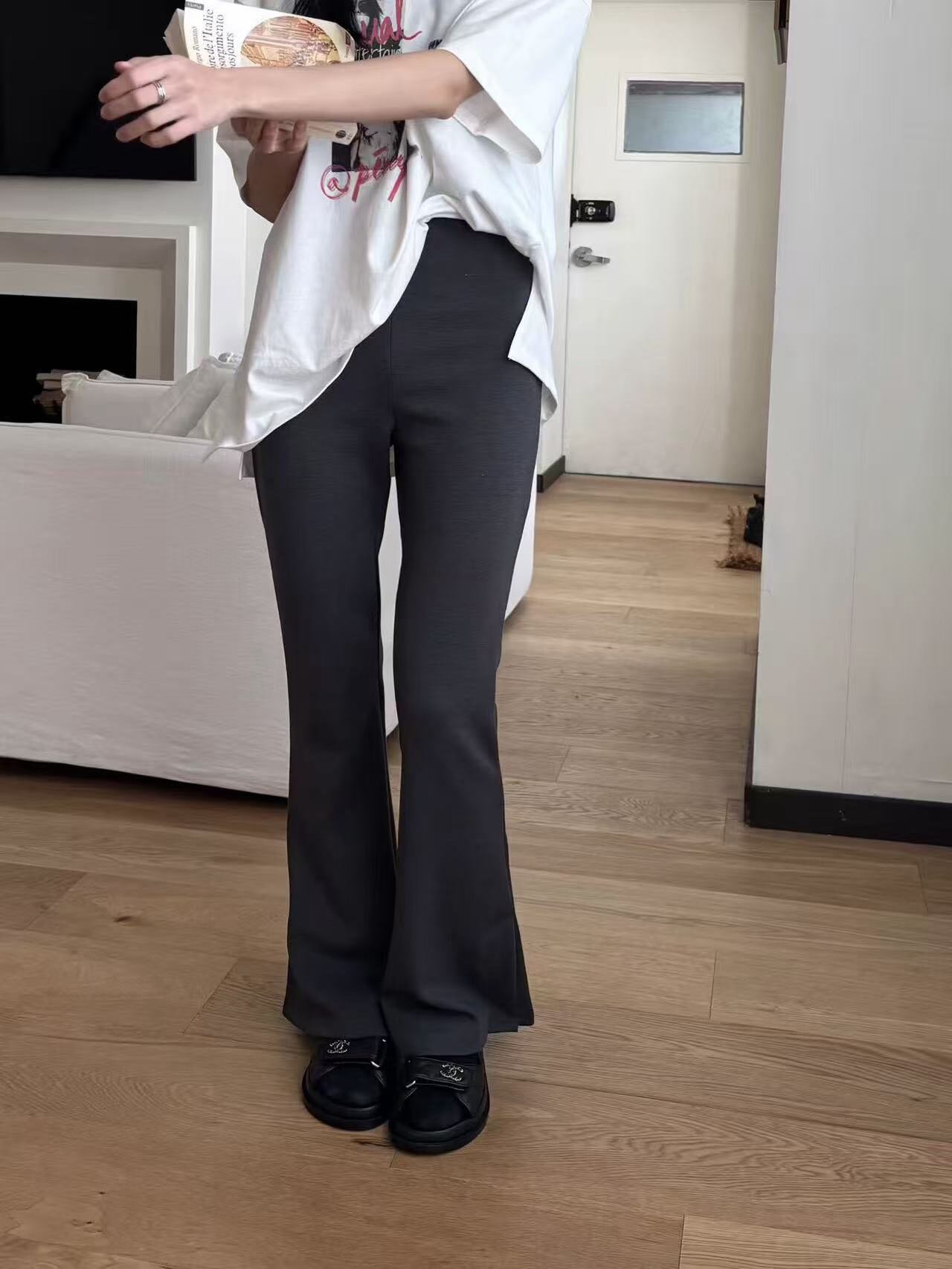 懶人皇牌開衩闊褲