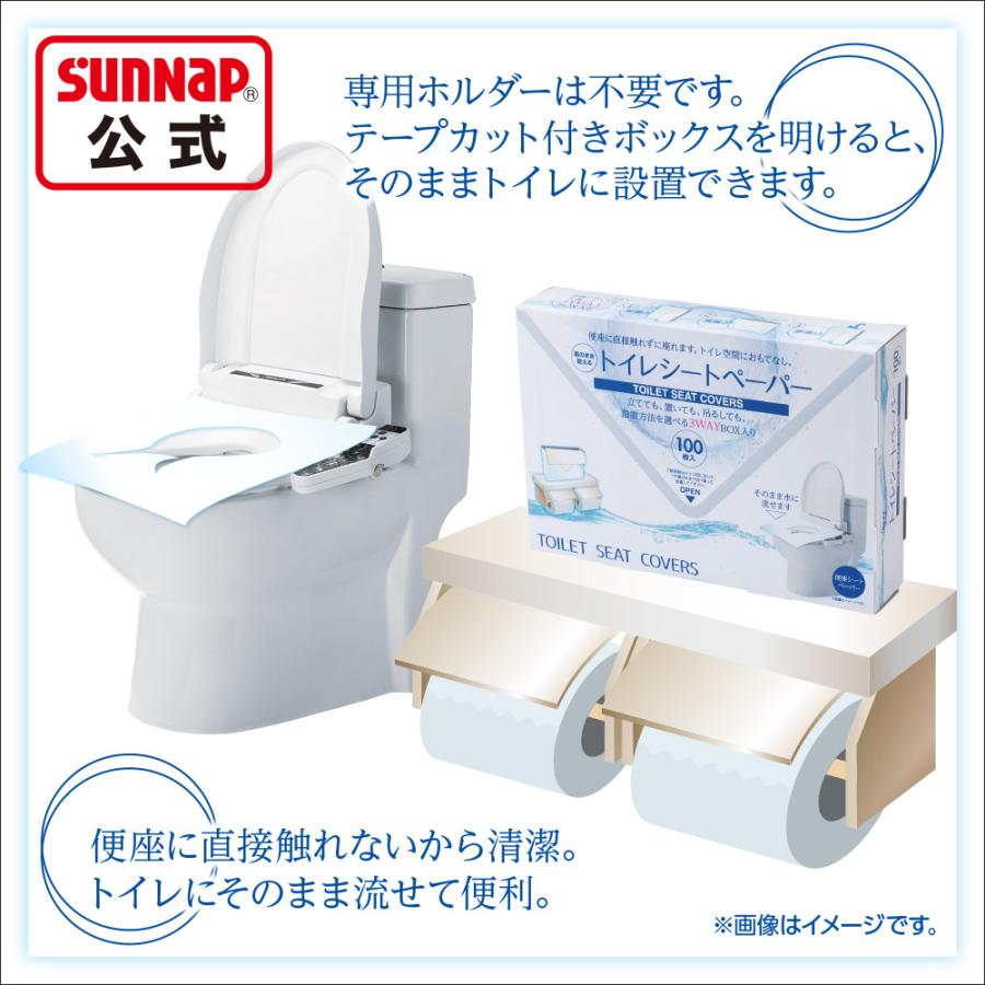 🔥🔥【日本直送《SUNNAP》水溶性即棄廁板墊】100張入