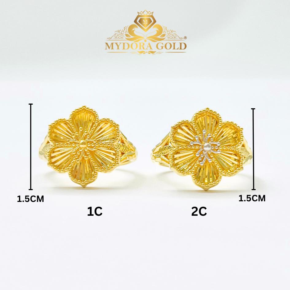 MYDORA Cincin Bunga Seri Emas (5G) l EMAS 916/22K