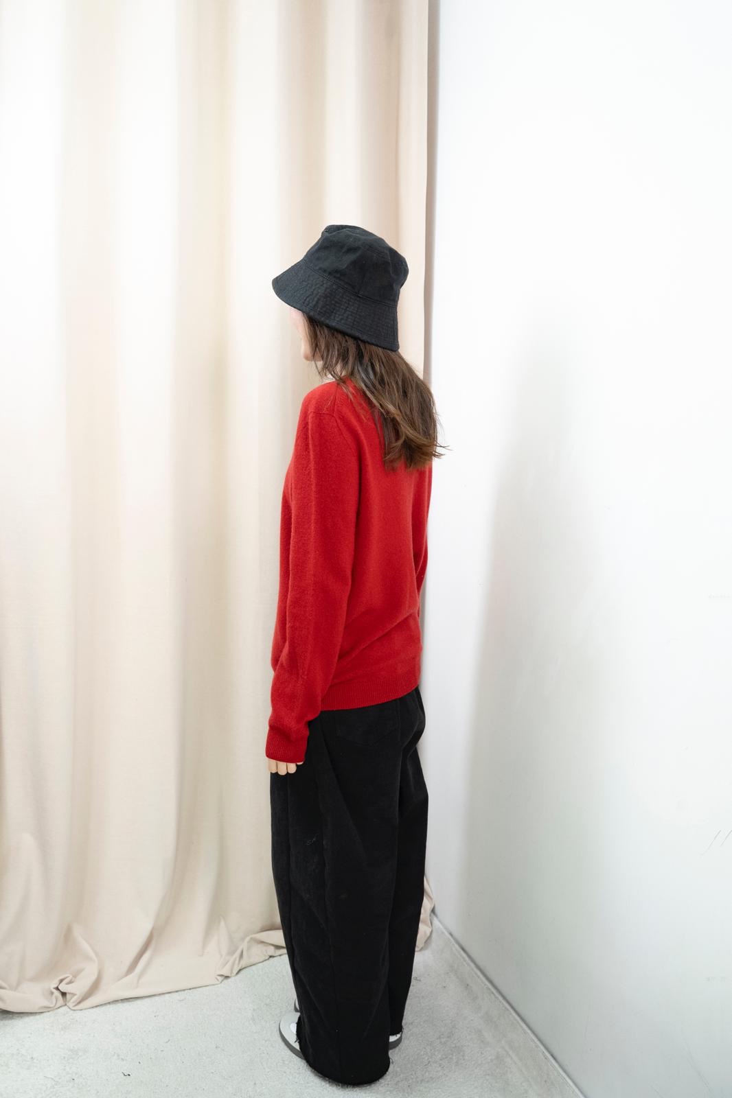 合身羊毛上衣（紅色）