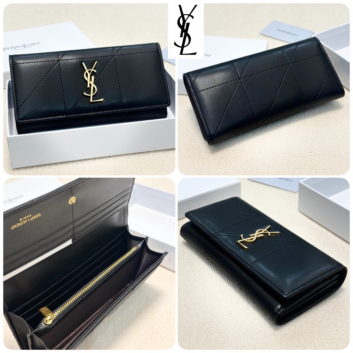 YSL 長版真皮銀包 禮盒裝