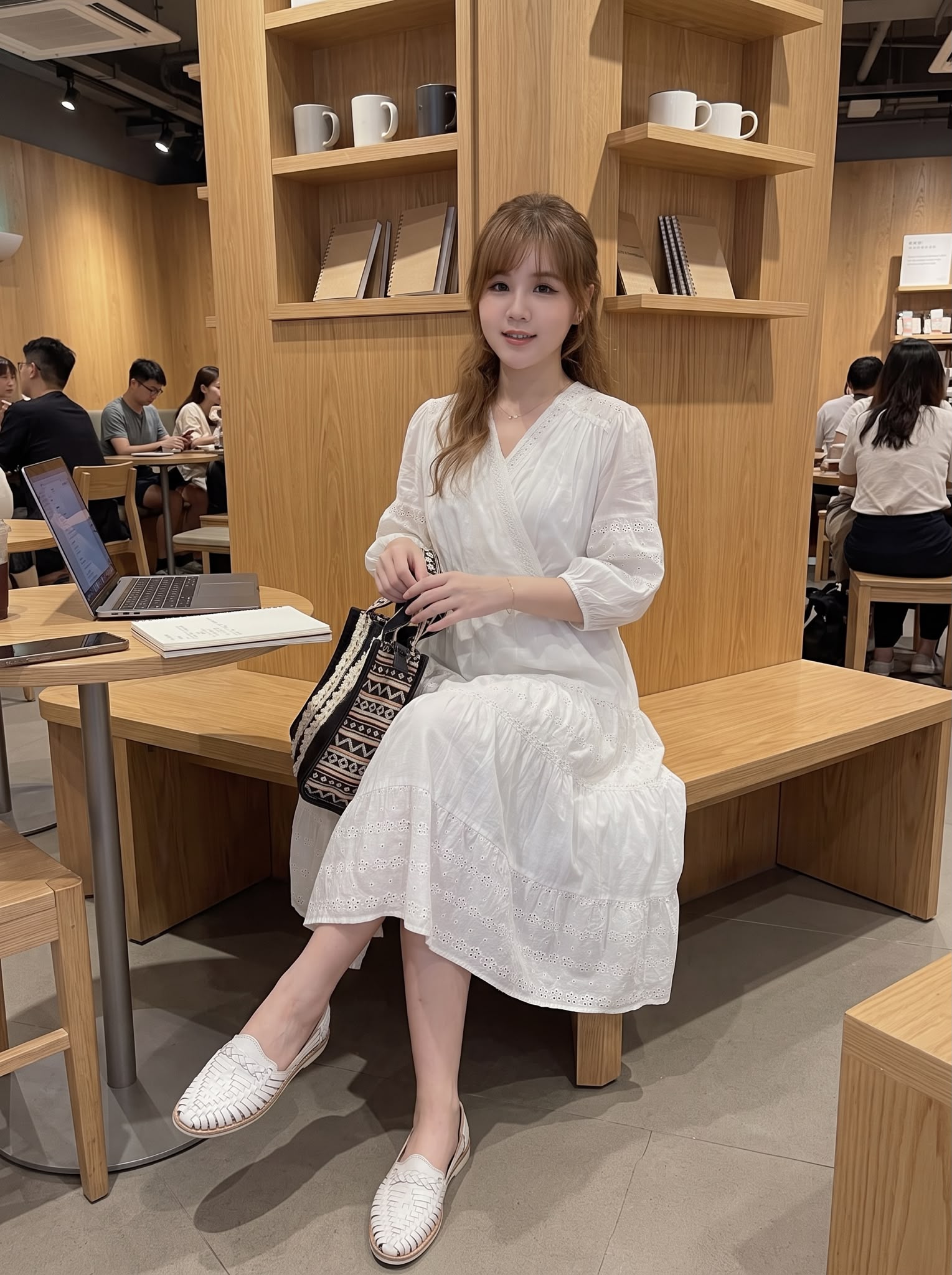 2899 White Emb. OP