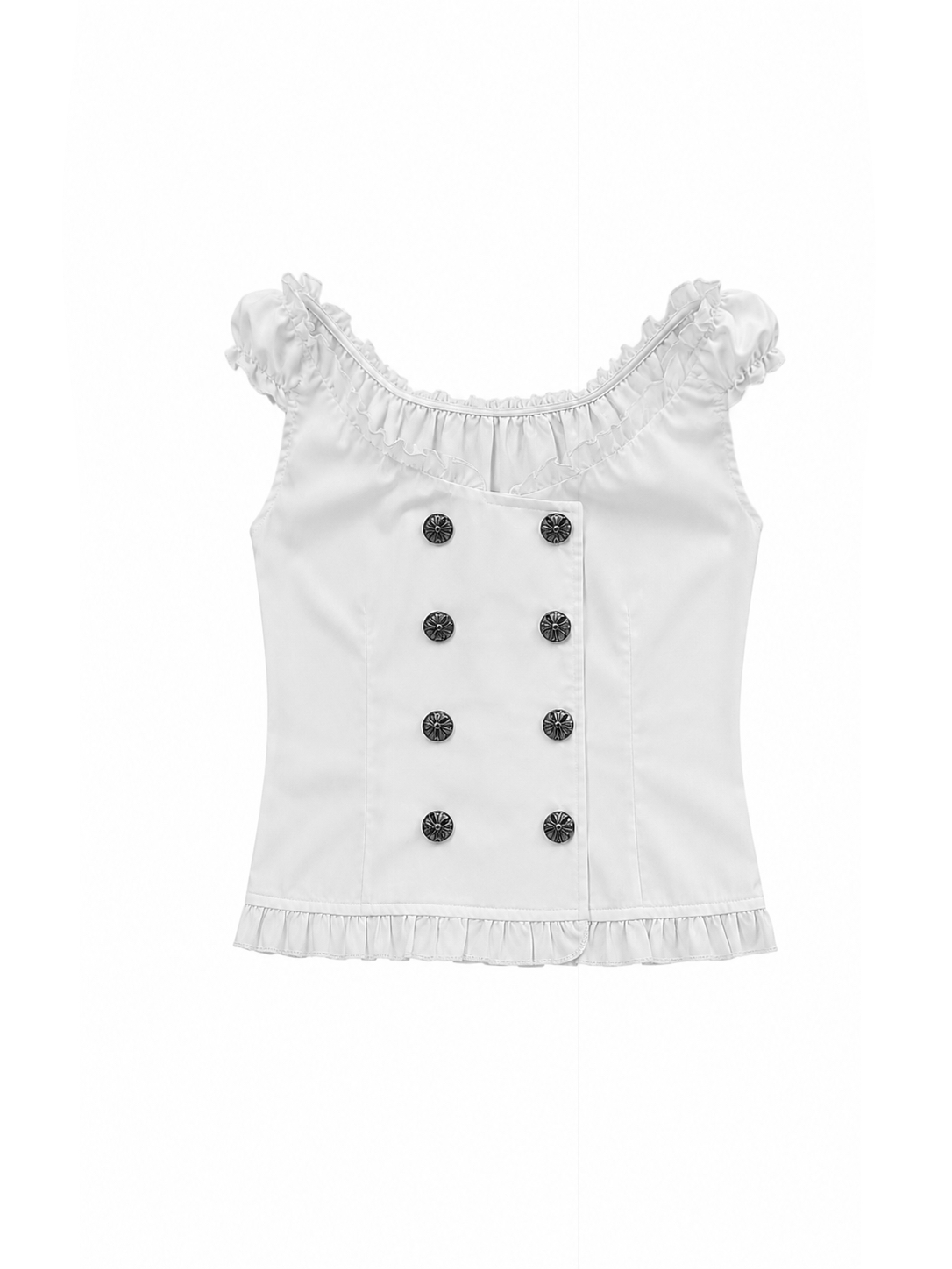 Off Shoulder Frill Trim Top
