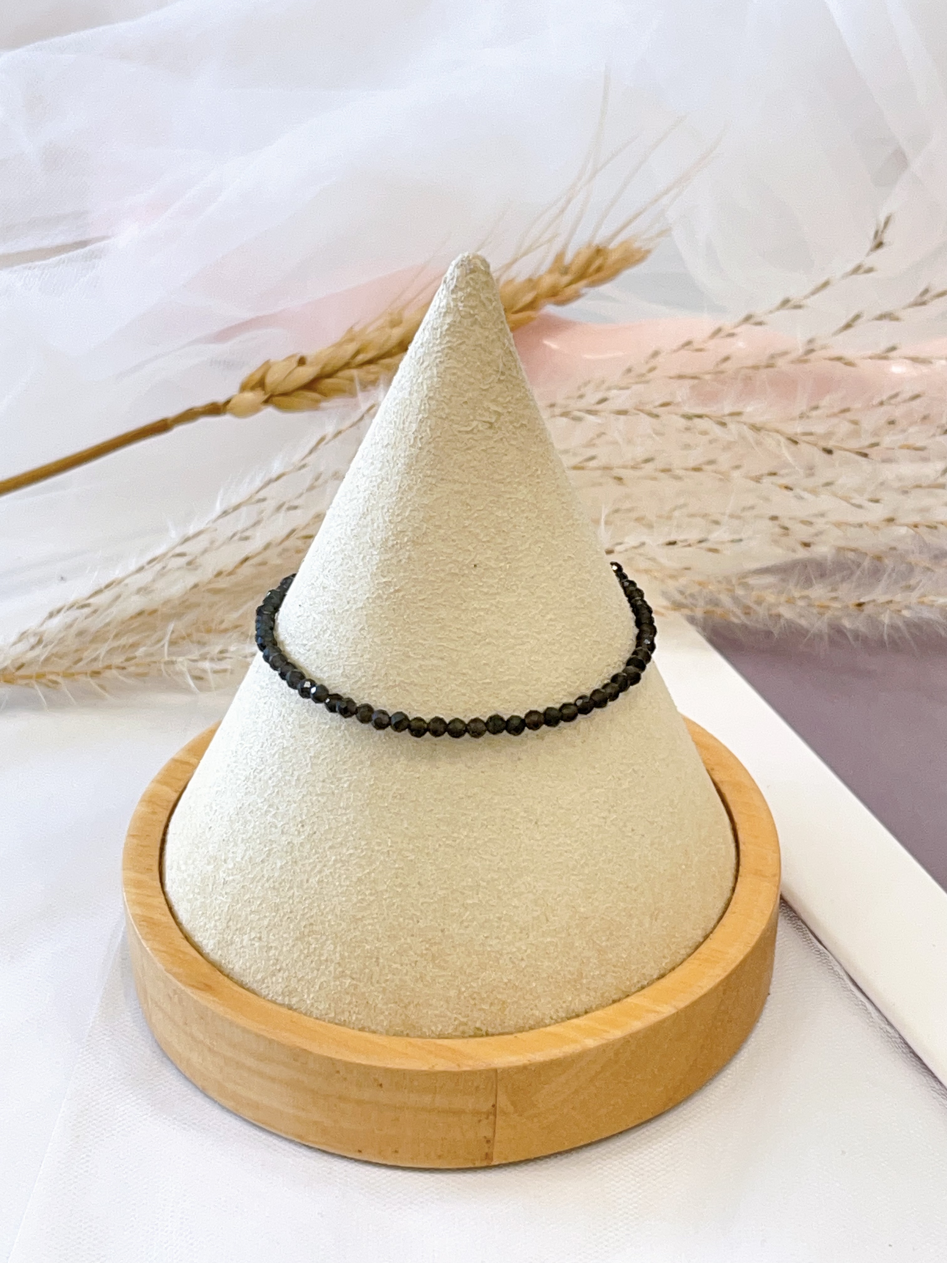 ⚫ 黑尖晶手串 Black Spinel Bracelet | 2.5mm