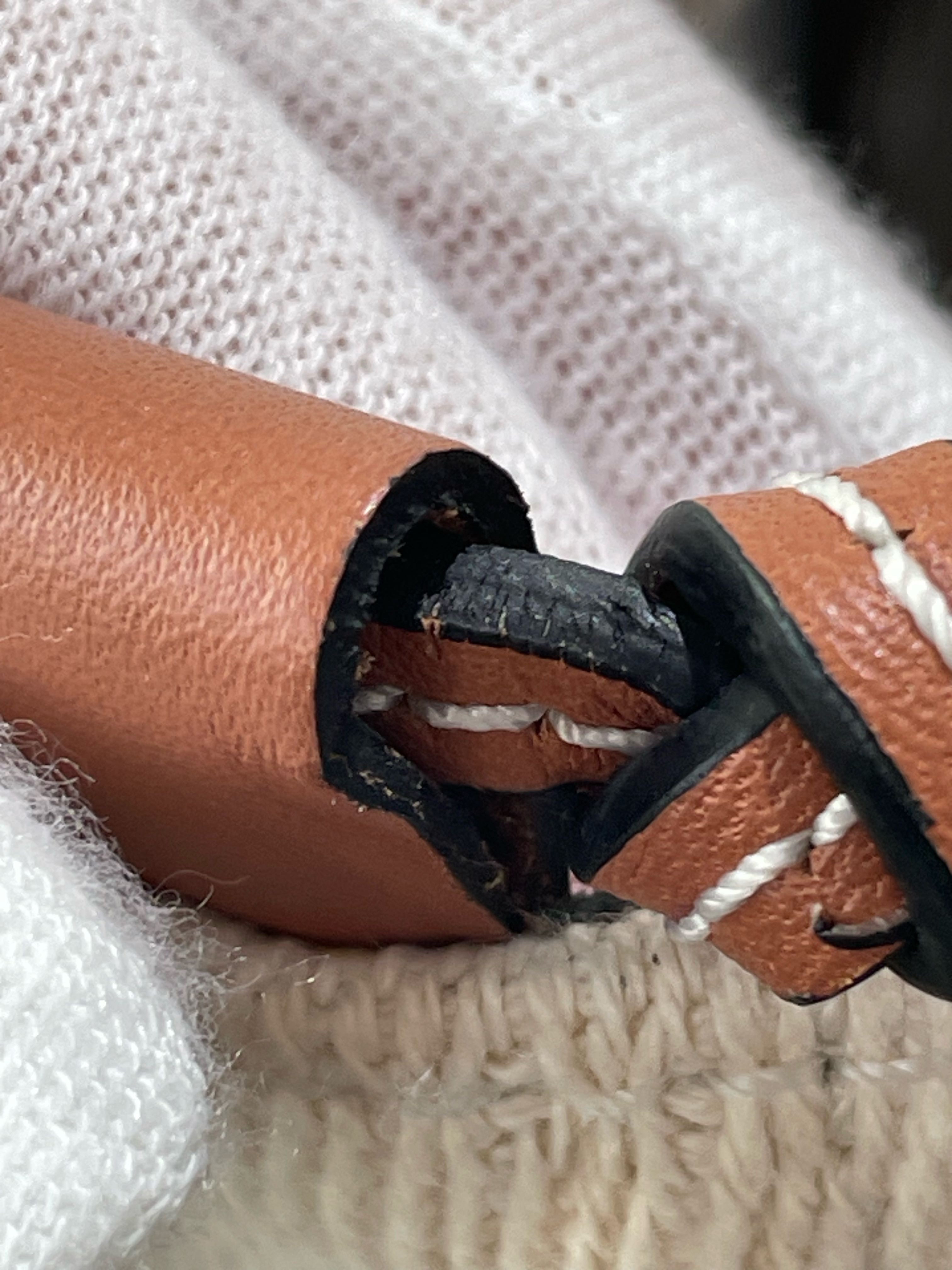 【預訂貨品】LOEWE米色帆布拼焦糖牛皮tote