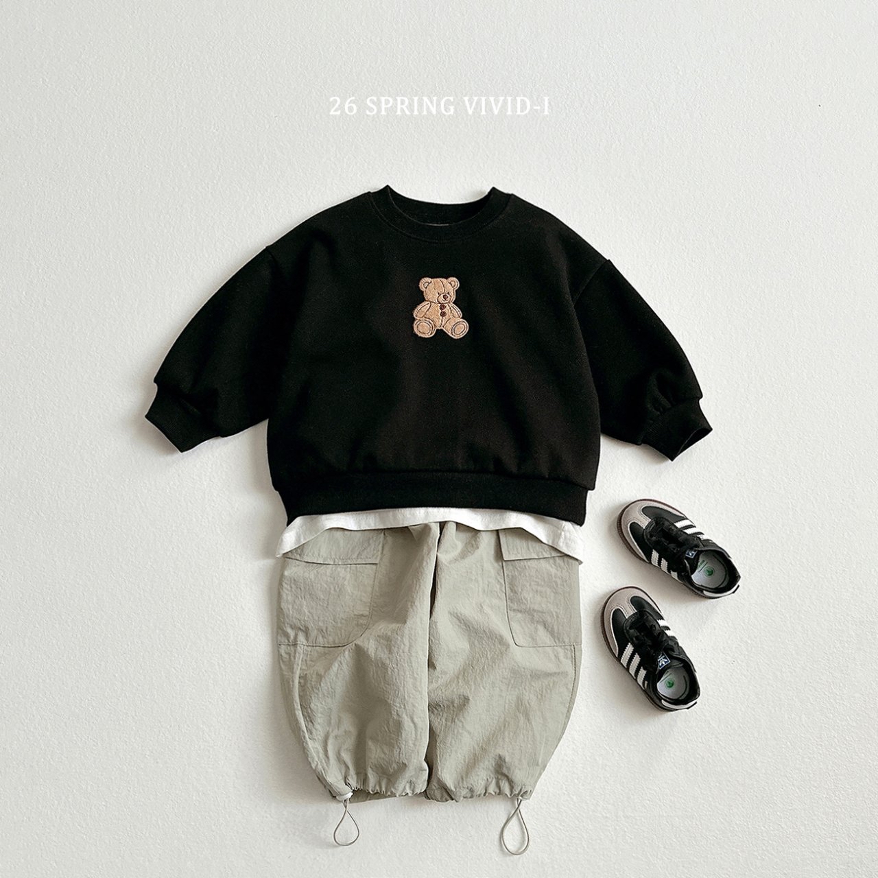 🌸預訂 韓國直送🌸🇰🇷VIVIDI三色動物刺繡貼花寬鬆衛衣