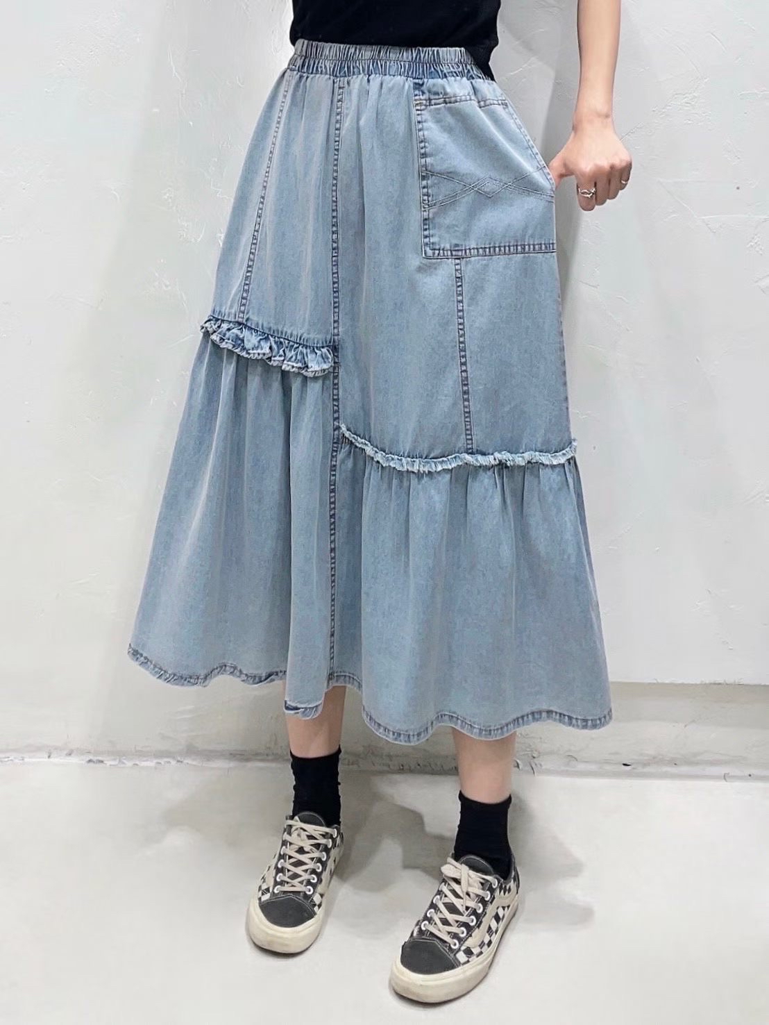 牛仔半截裙