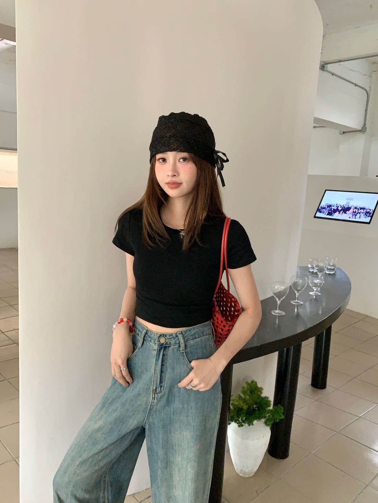 【跑量福利价】Jelly Buny Daily Plain Padded Crop Tee (Removable) 自带胸垫果冻纯色短款Tee(胸垫可拆卸) 【 8 Colours 】