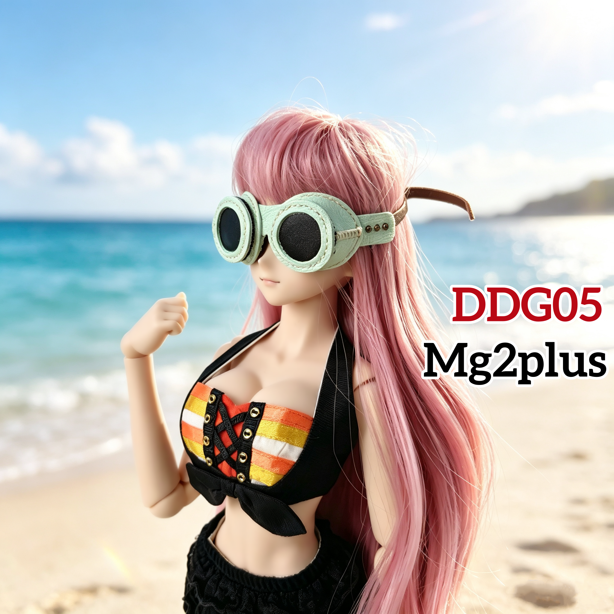【MG2Plus】(20cm - 24cm Doll Head) 真皮手作蒸汽朋克風格眼罩 Handmade leather steampunk eye mask