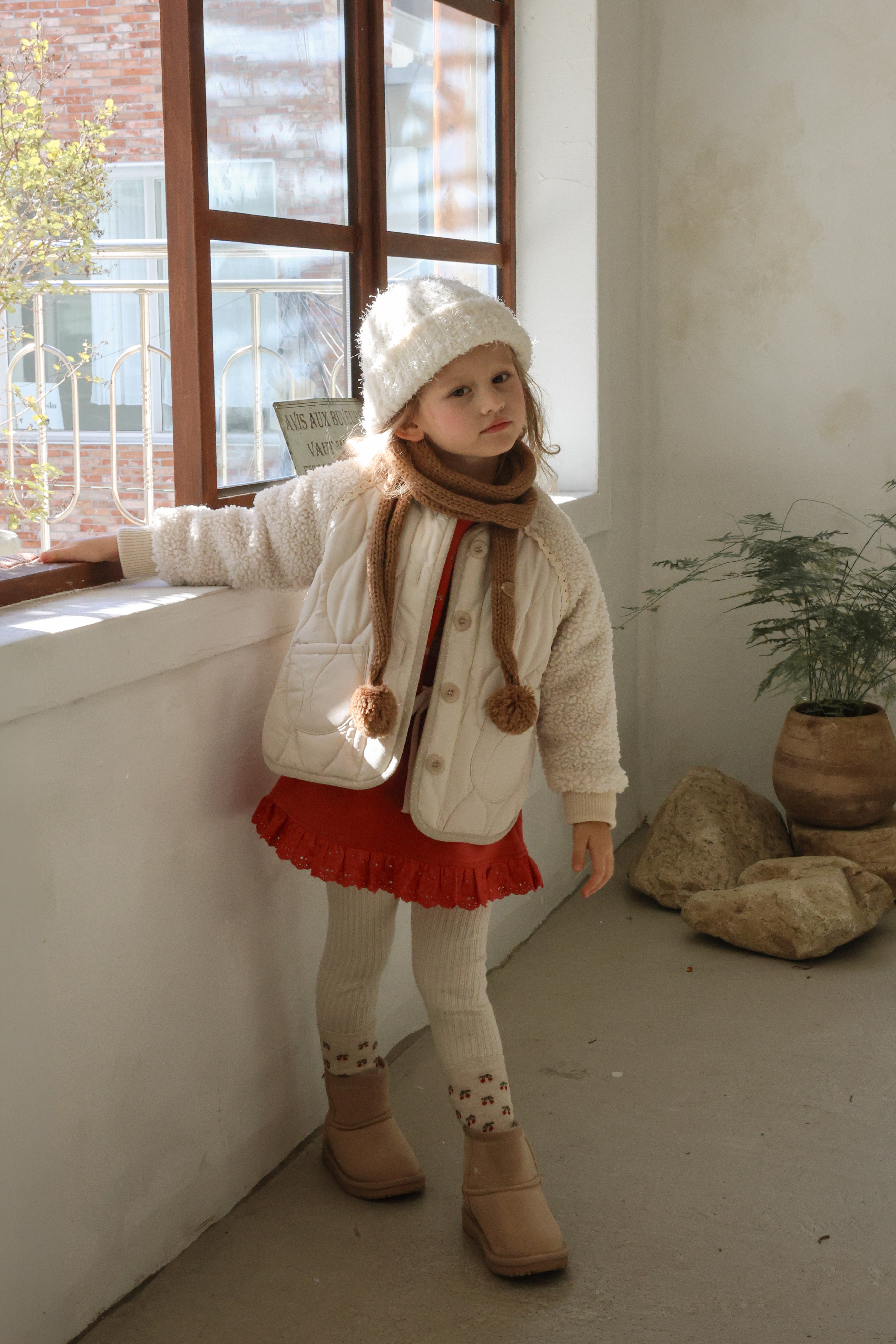 FLO | Noel quilted jumper Beige