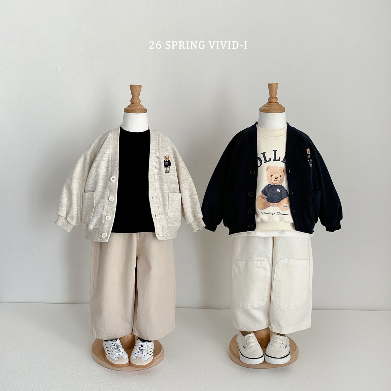 🌸預訂 韓國直送🌸🇰🇷VIVIDI四色標誌性小熊刺繡口袋開襟外套