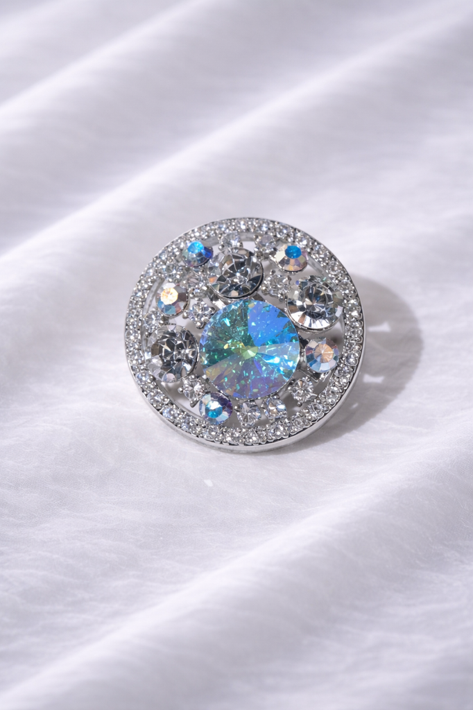 Swarovski Crystal Halo Brooch