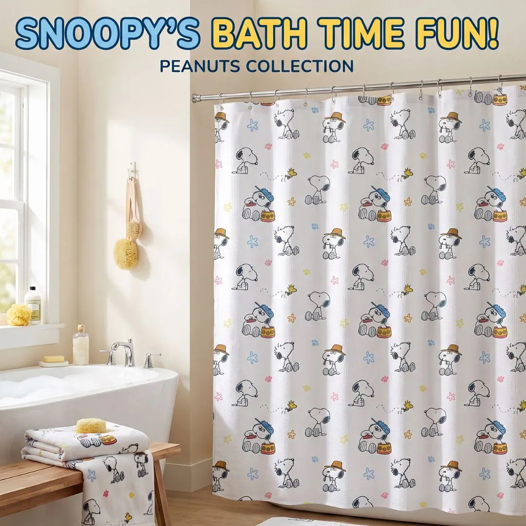 SNOOPY PEVA 浴簾 (180x180cm)