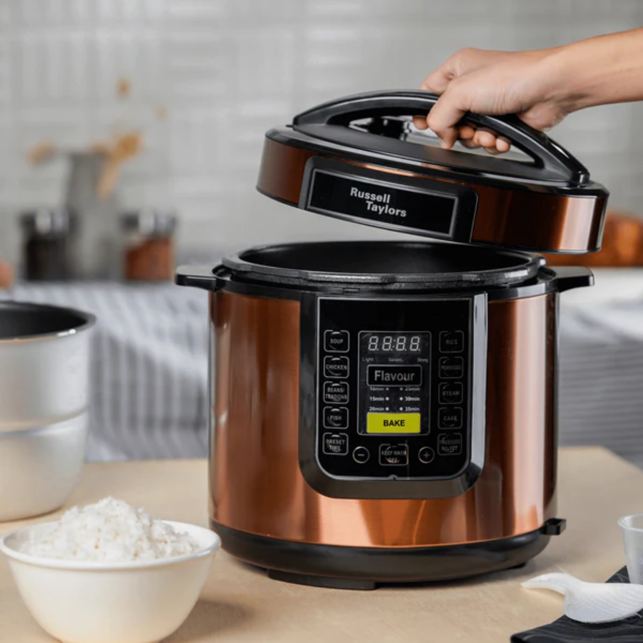 Russell Taylors 6L Dual Pot Electric Pressure Cooker (PC-60)