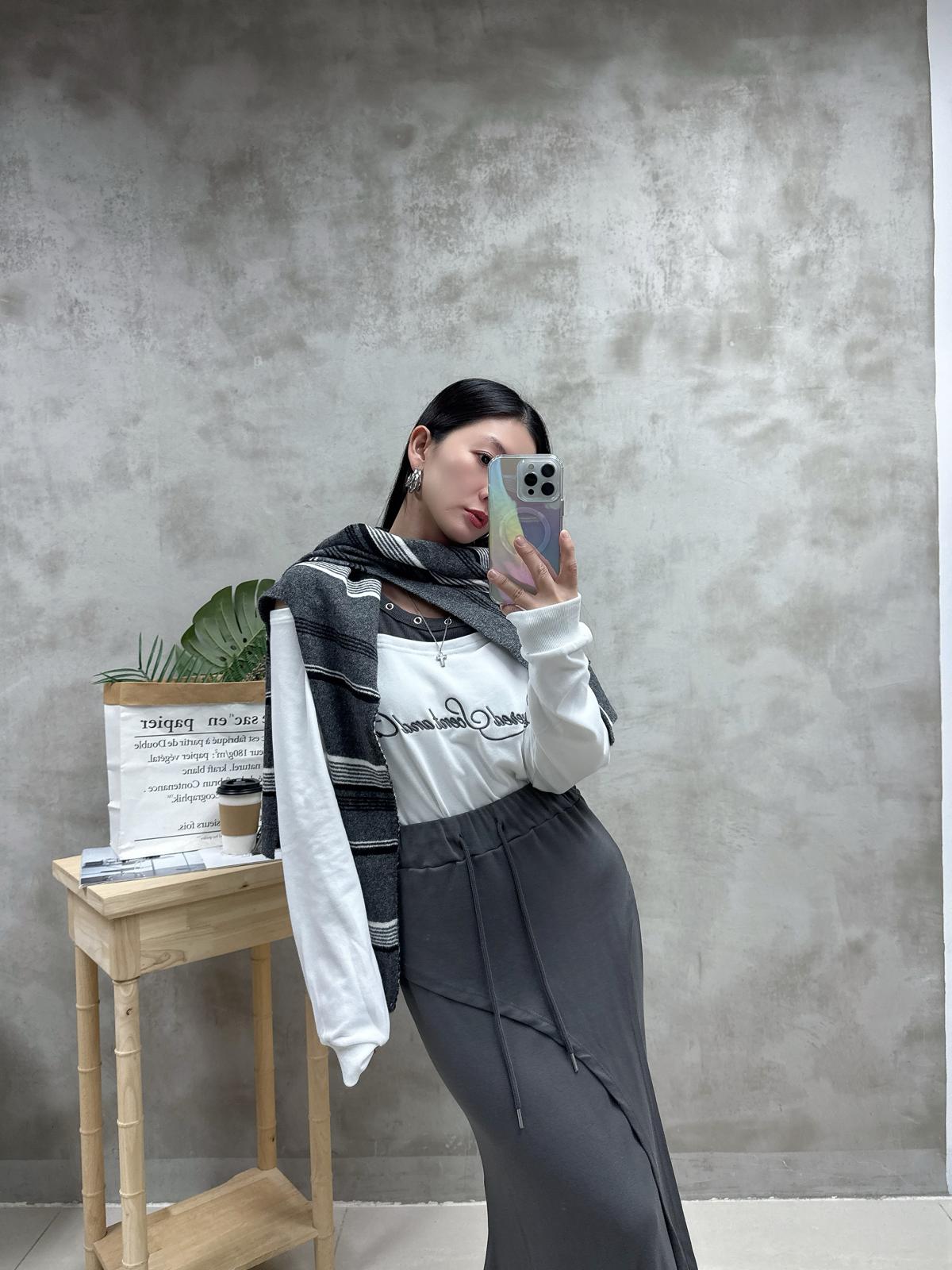 G05 兔絨條子披肩