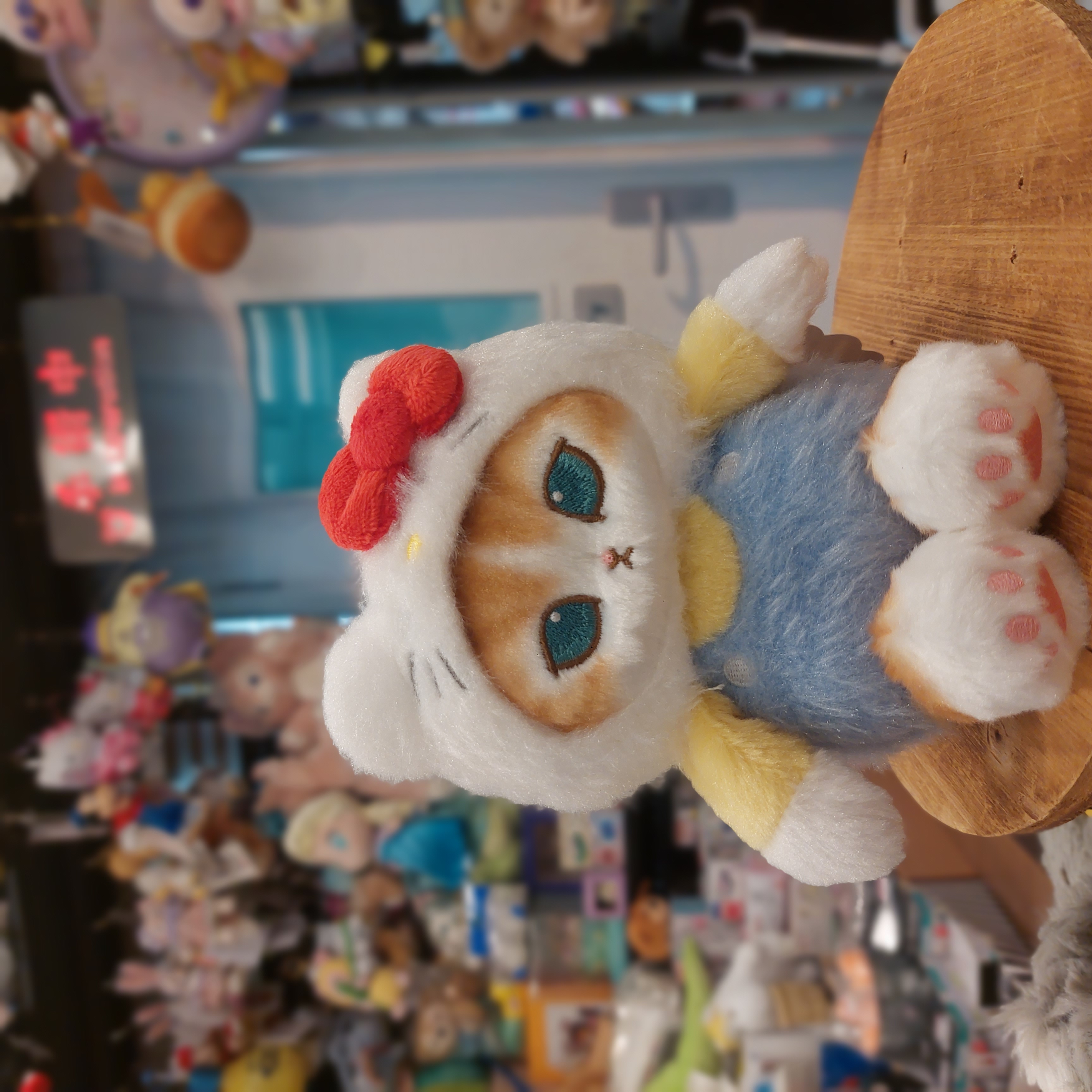 日版 Sanrio Hellokitty x Mofusand 鯊魚貓 公仔掛件吊飾 