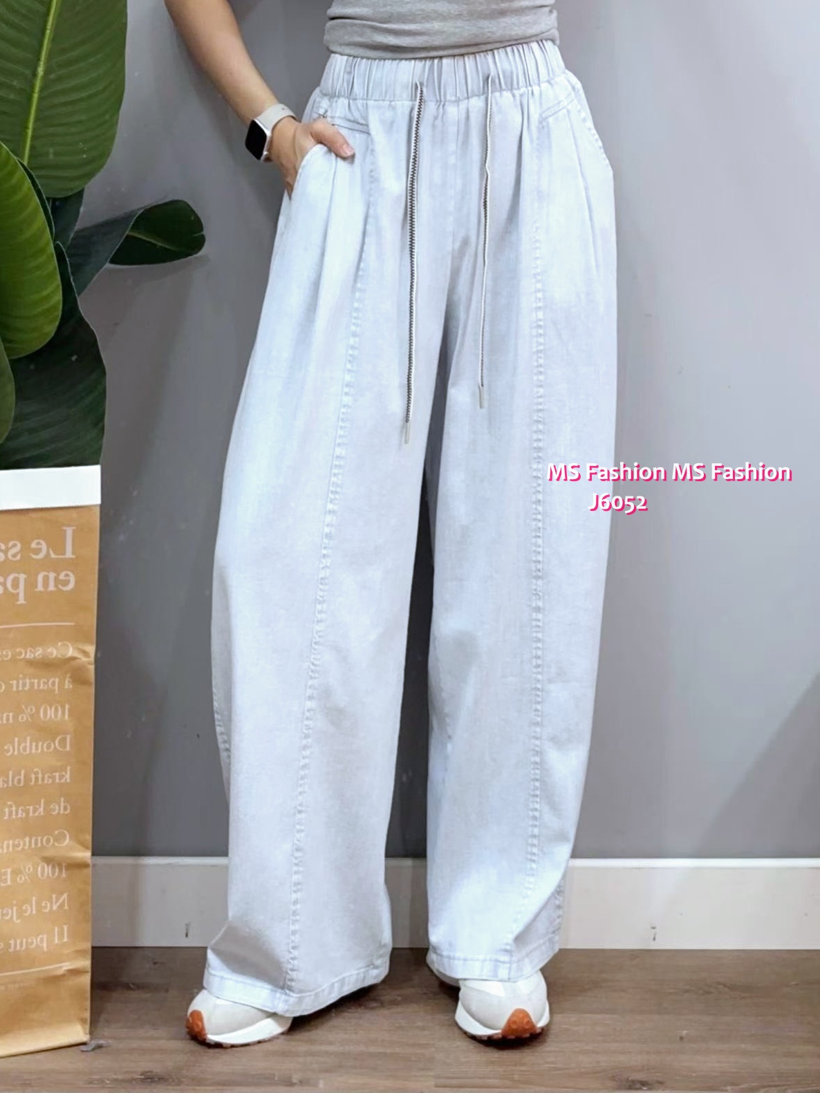 J6052 韓國🇰🇷靚色闊筒褲