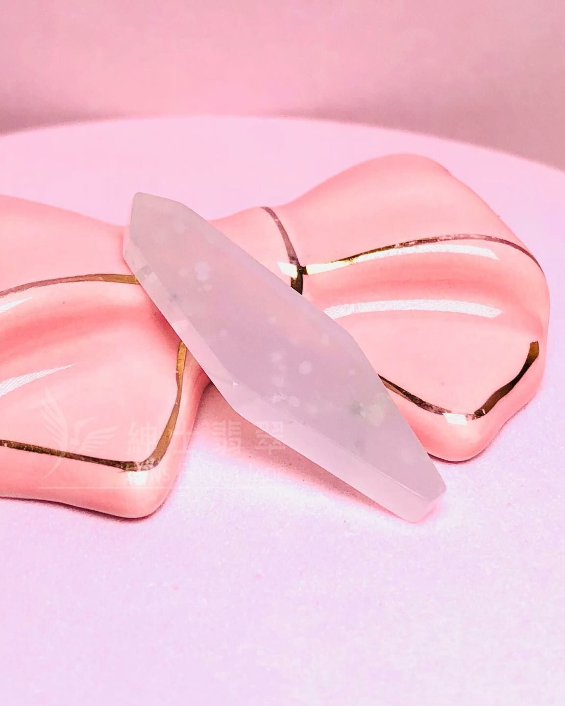 木那雪花棉翡翠隨形牌