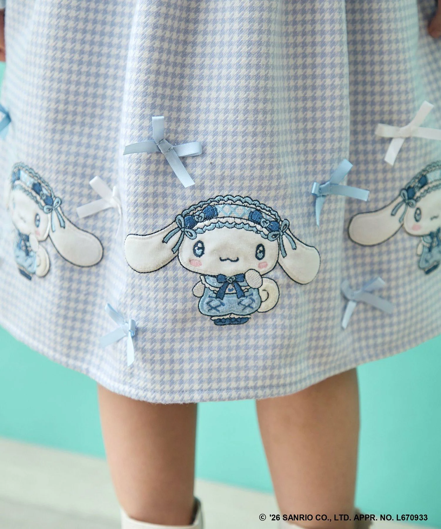🆕【⭐訂購⭐】🌀 🇯🇵 日本直送 #Sanrio 刺繡貼花 絲帶 千鳥格 背帶裙［3款選］🌀 [ELJA-0204][261122]