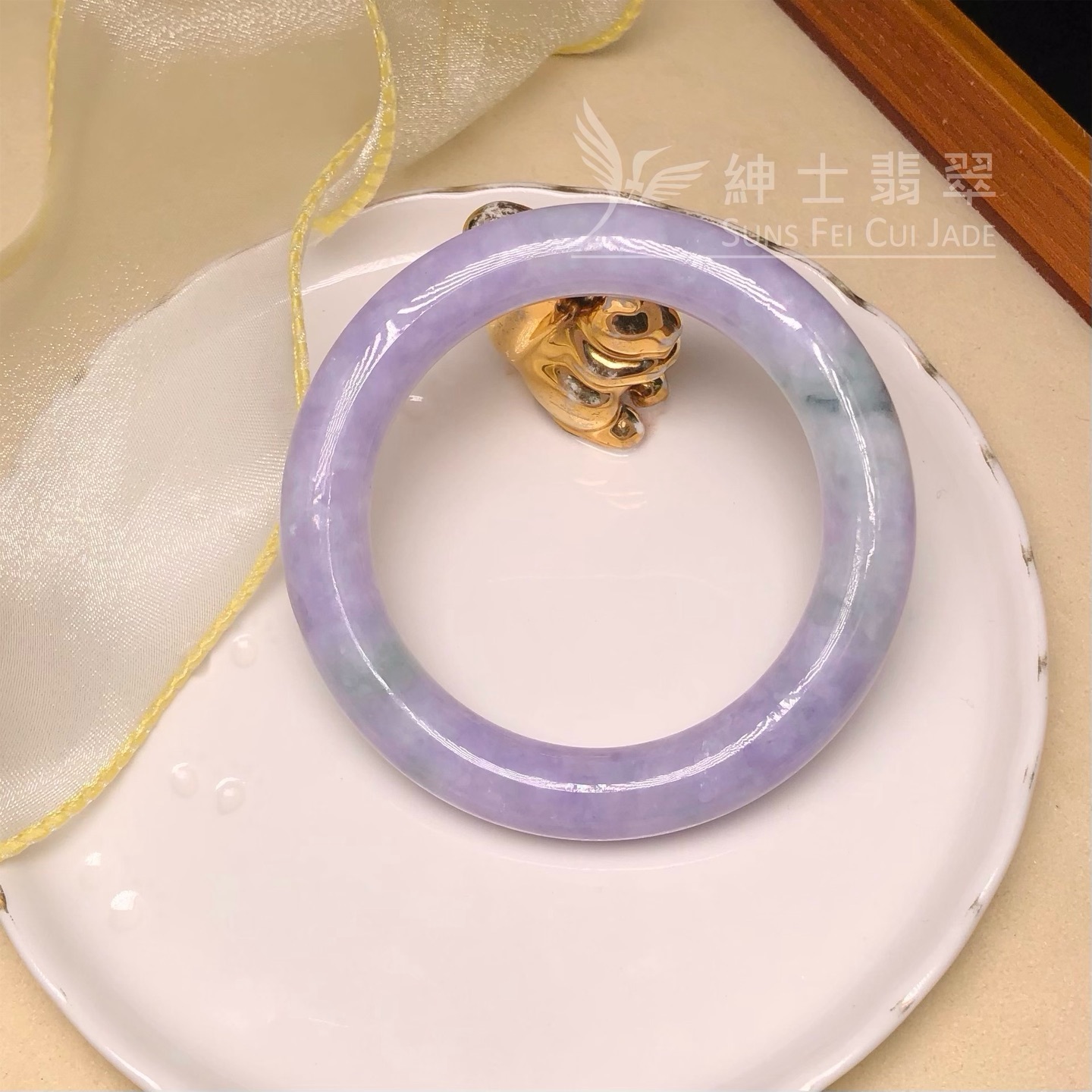 木那藍紫飄花圓鐲55.4mm